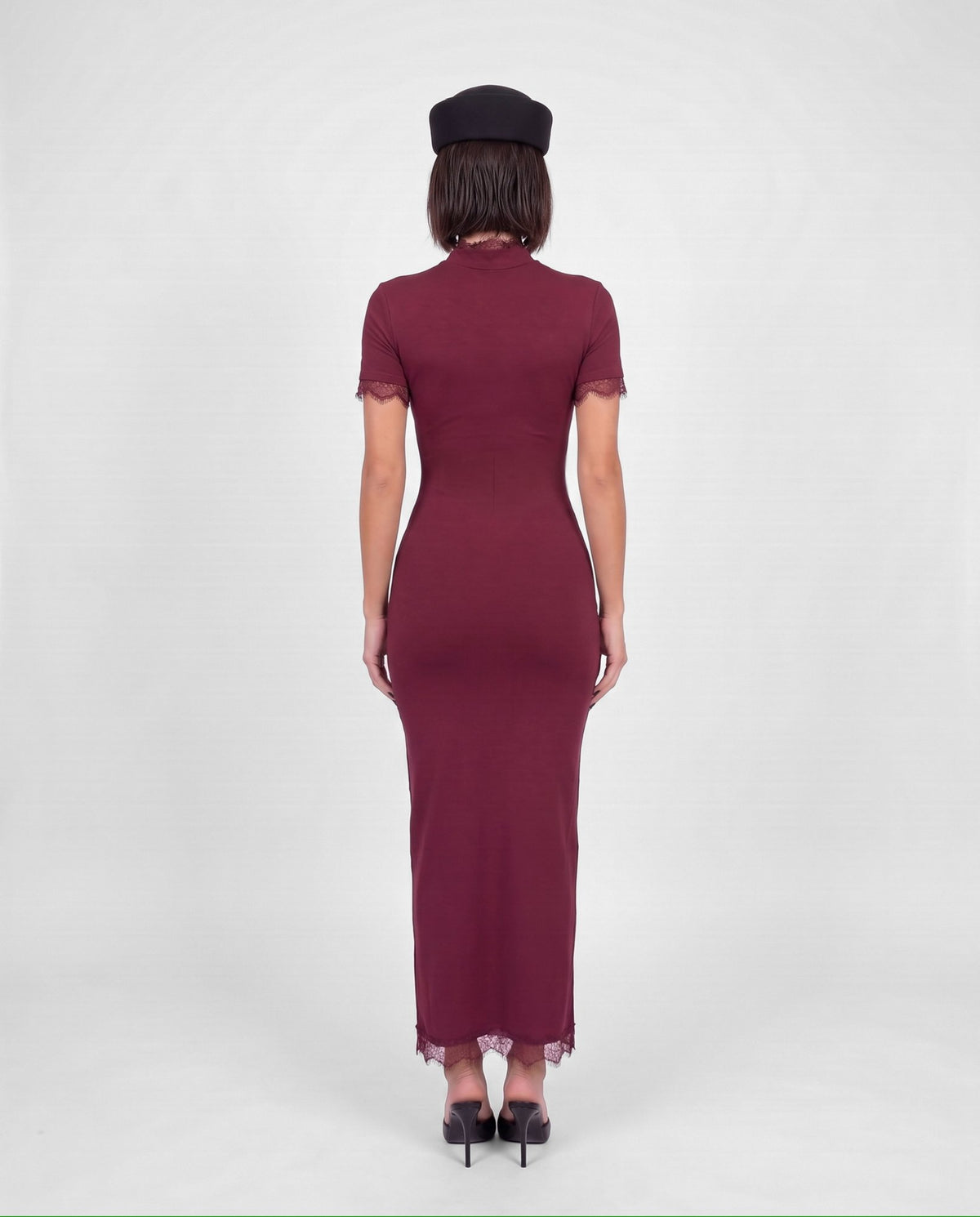 Abito Lace Siren-Cherry Red