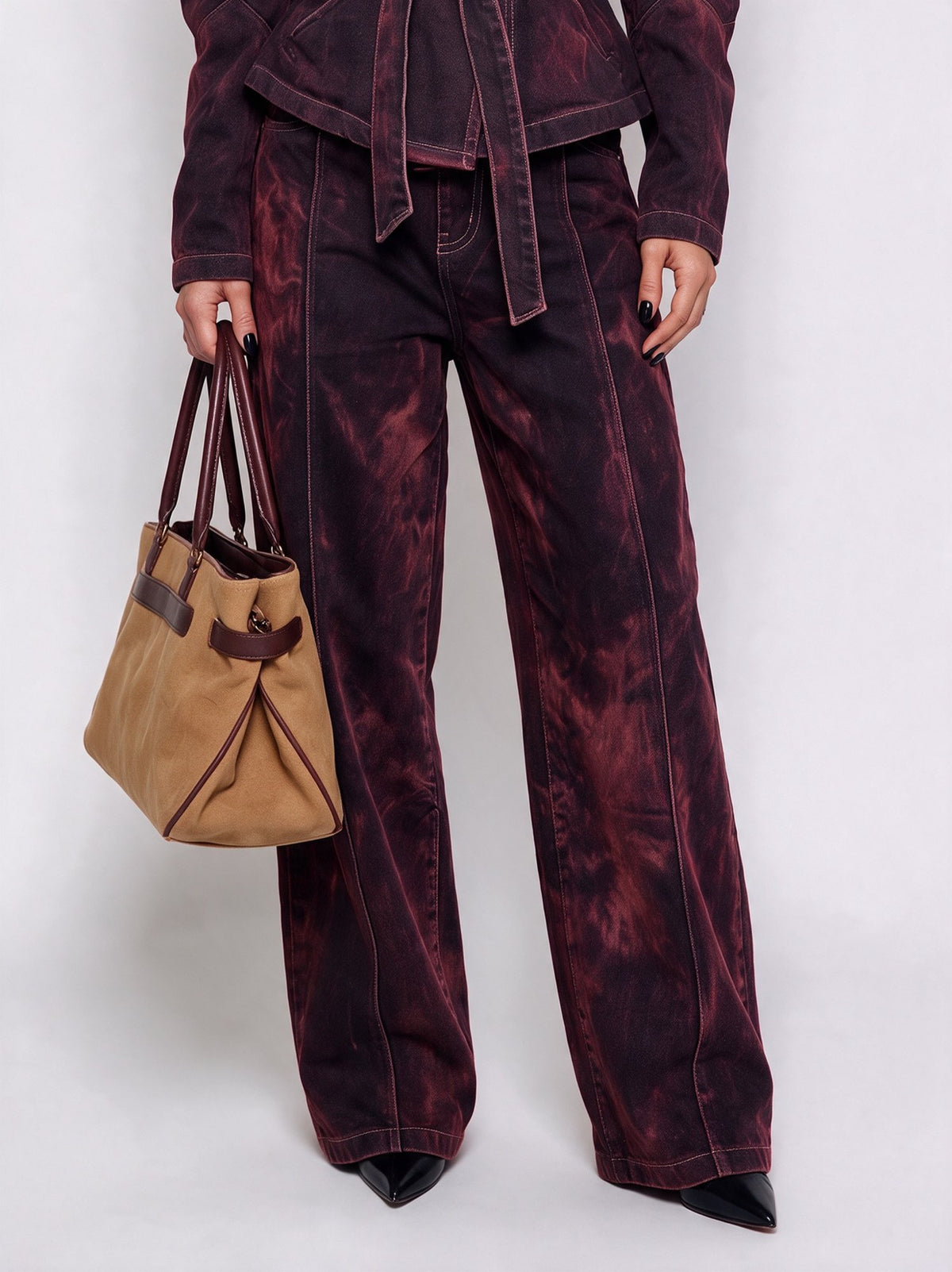 Pantalone Velvet Mood-Cherry Red