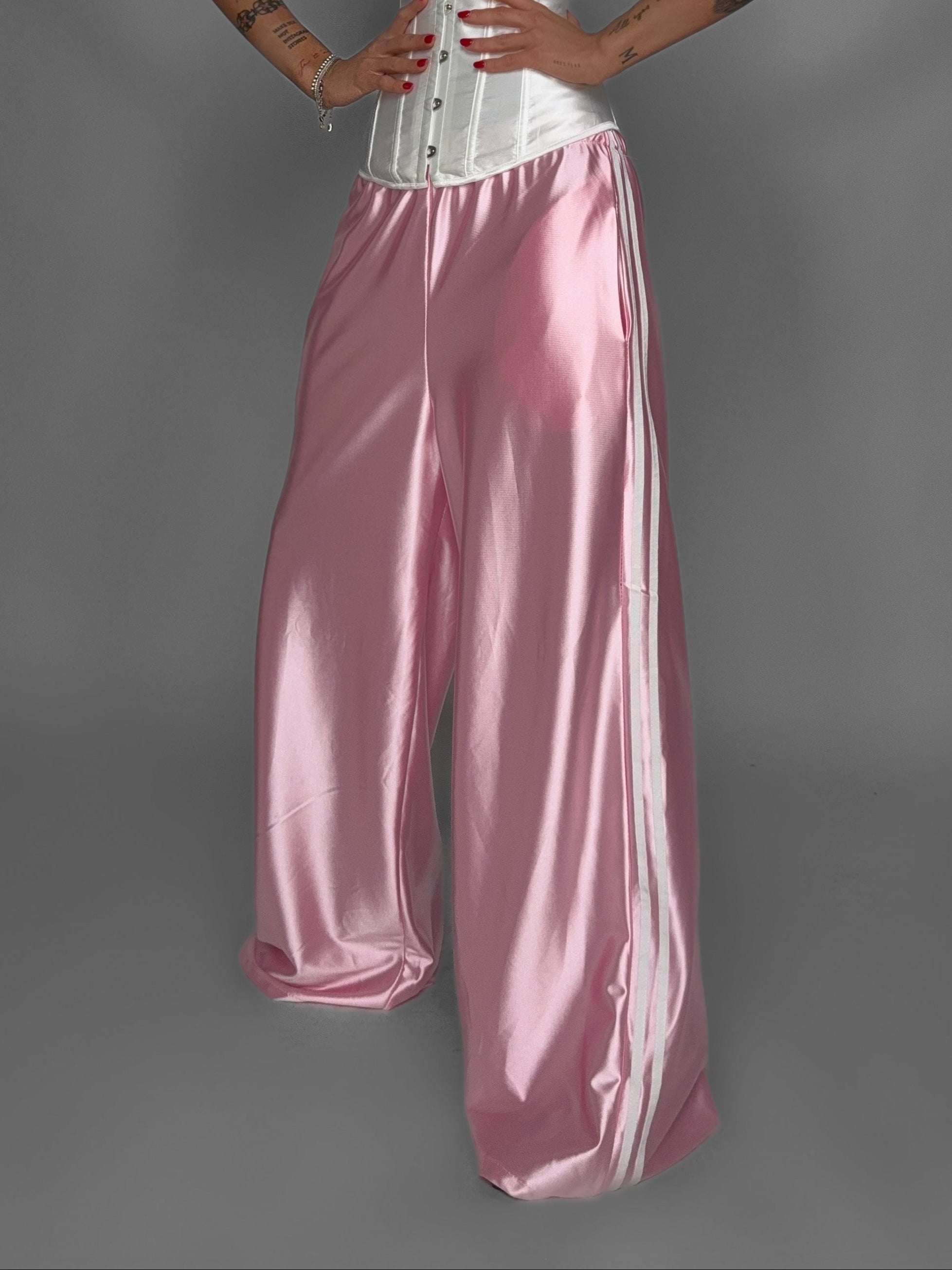 Shiny Side Trousers - Pink