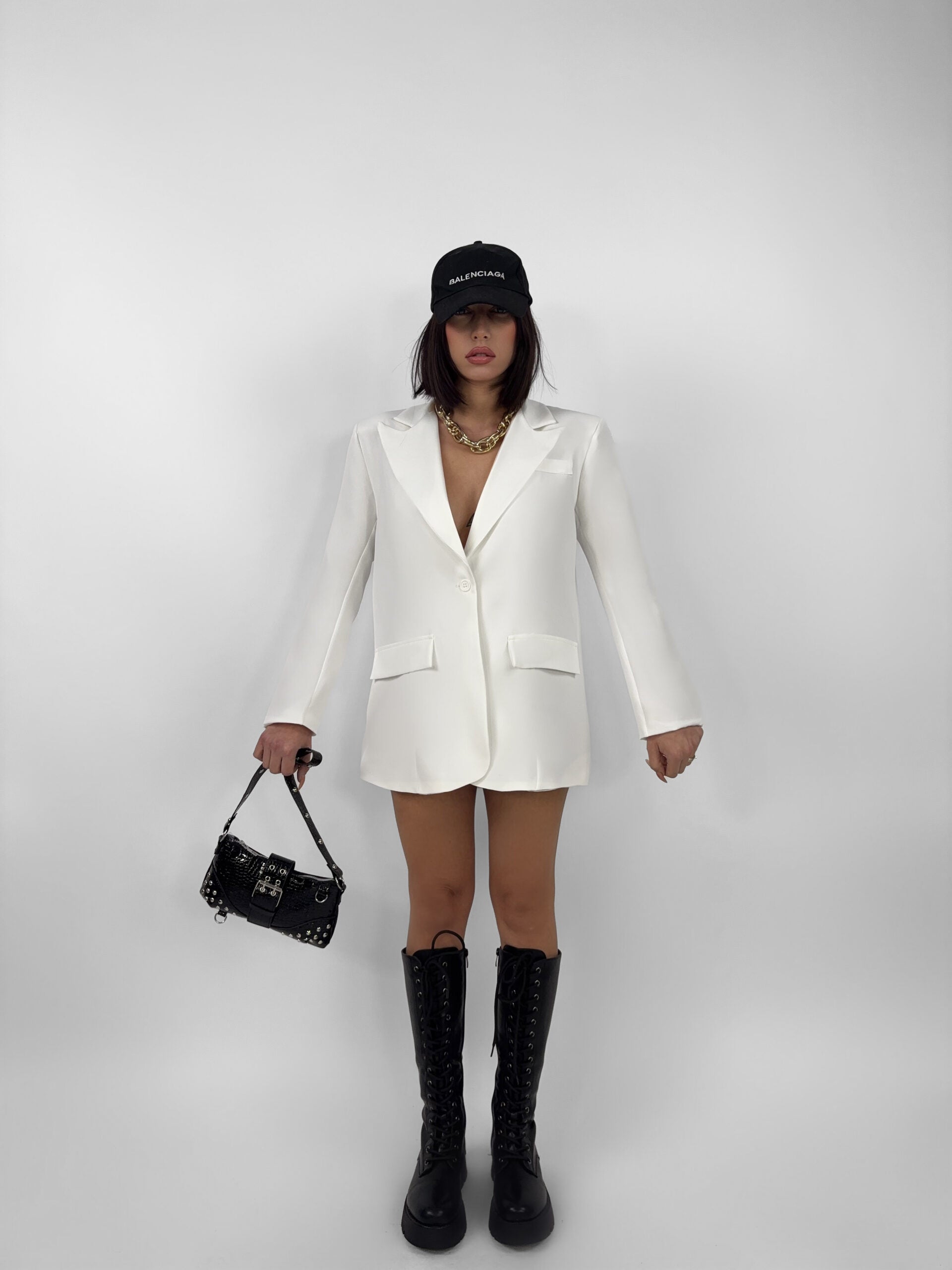 Abito / Giacca Boyfriend White