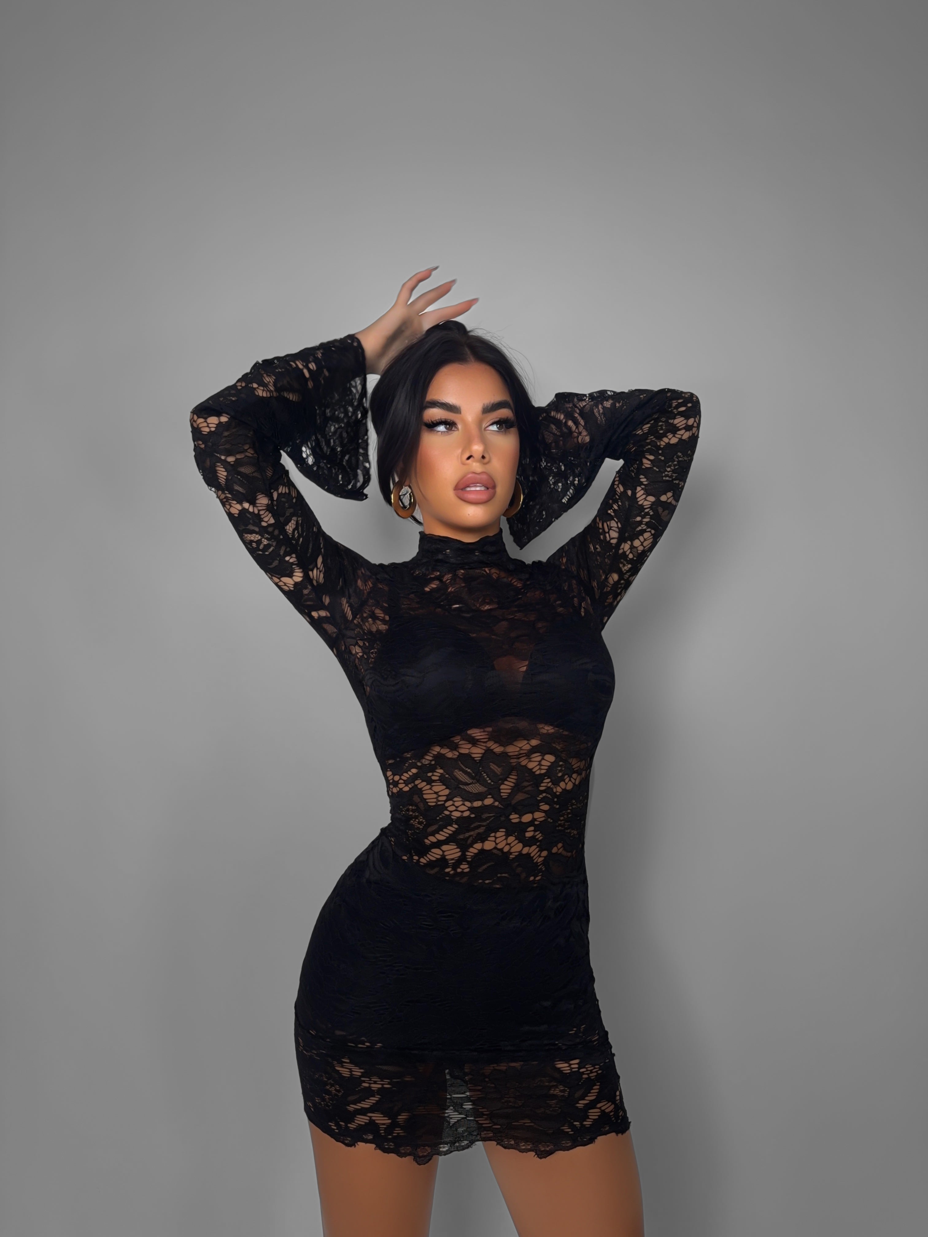 Abito Ethereal Lace - Black