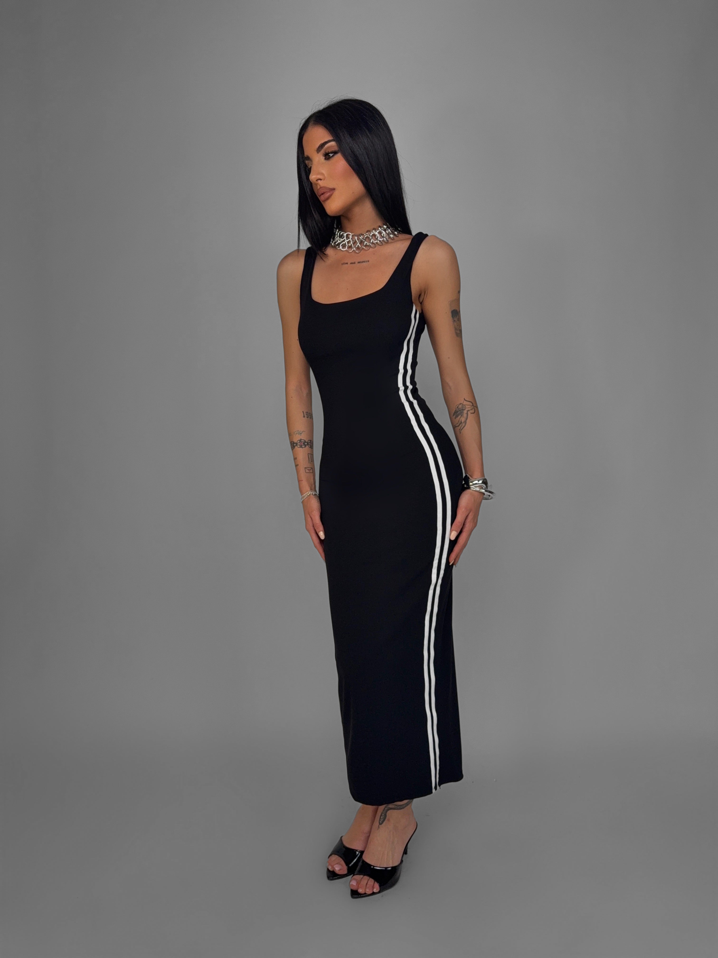 Abito Dual Stripe-White