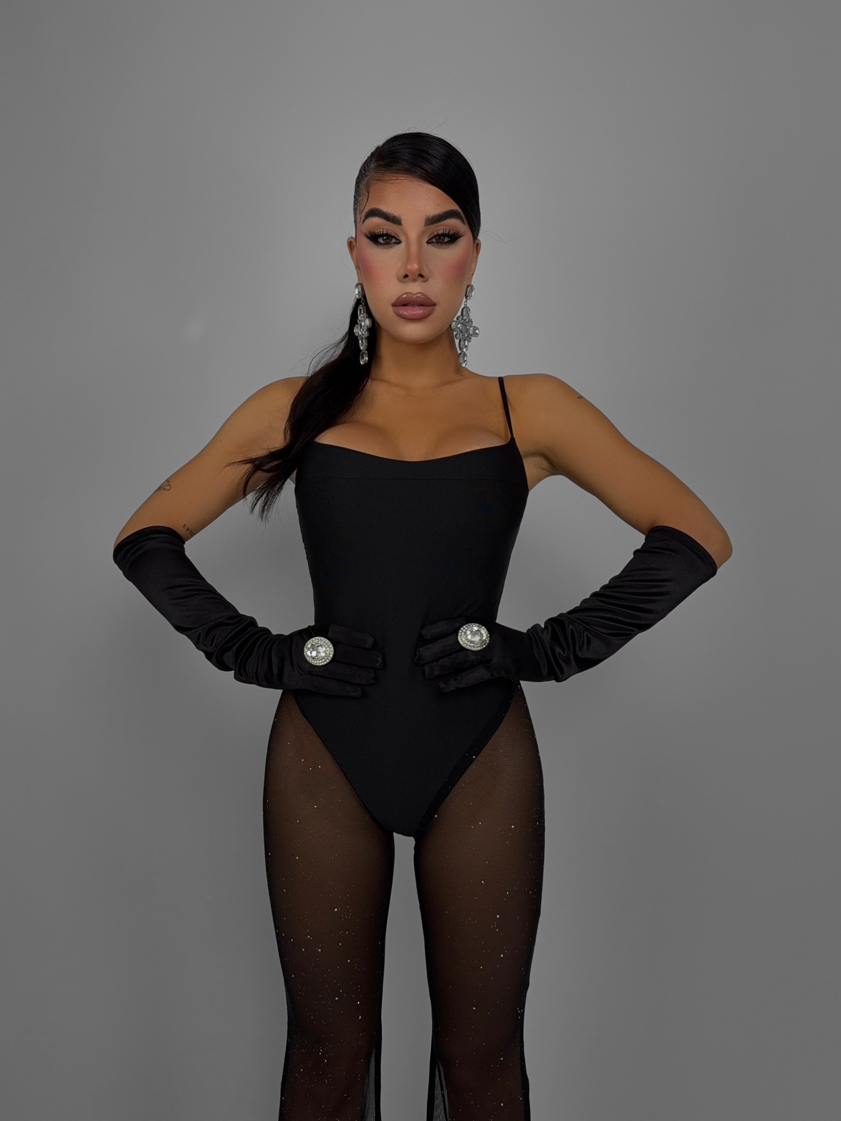 Jumpsuit Crystal Details