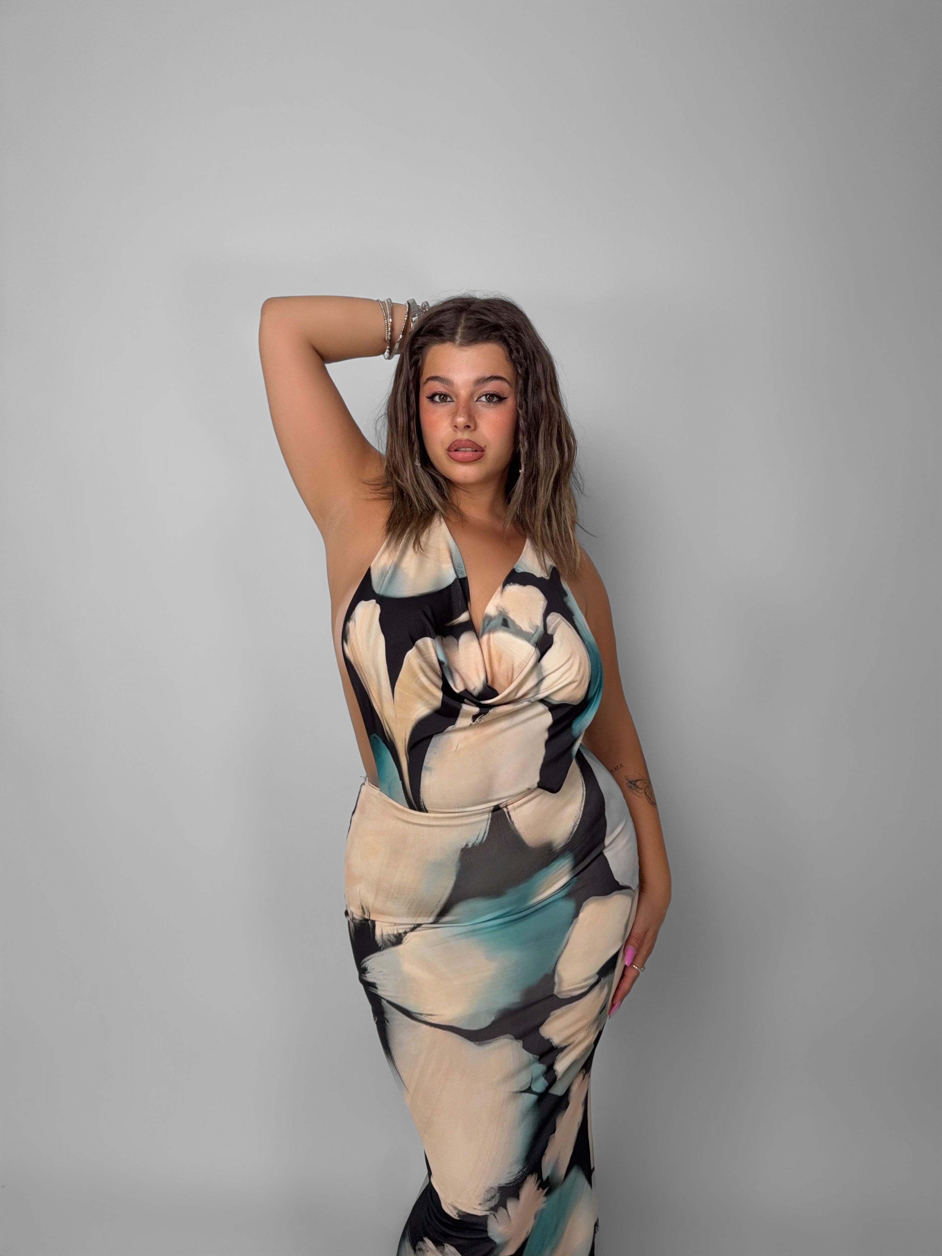 CURVY FIT - Abito Elettra - Fantasy Beige