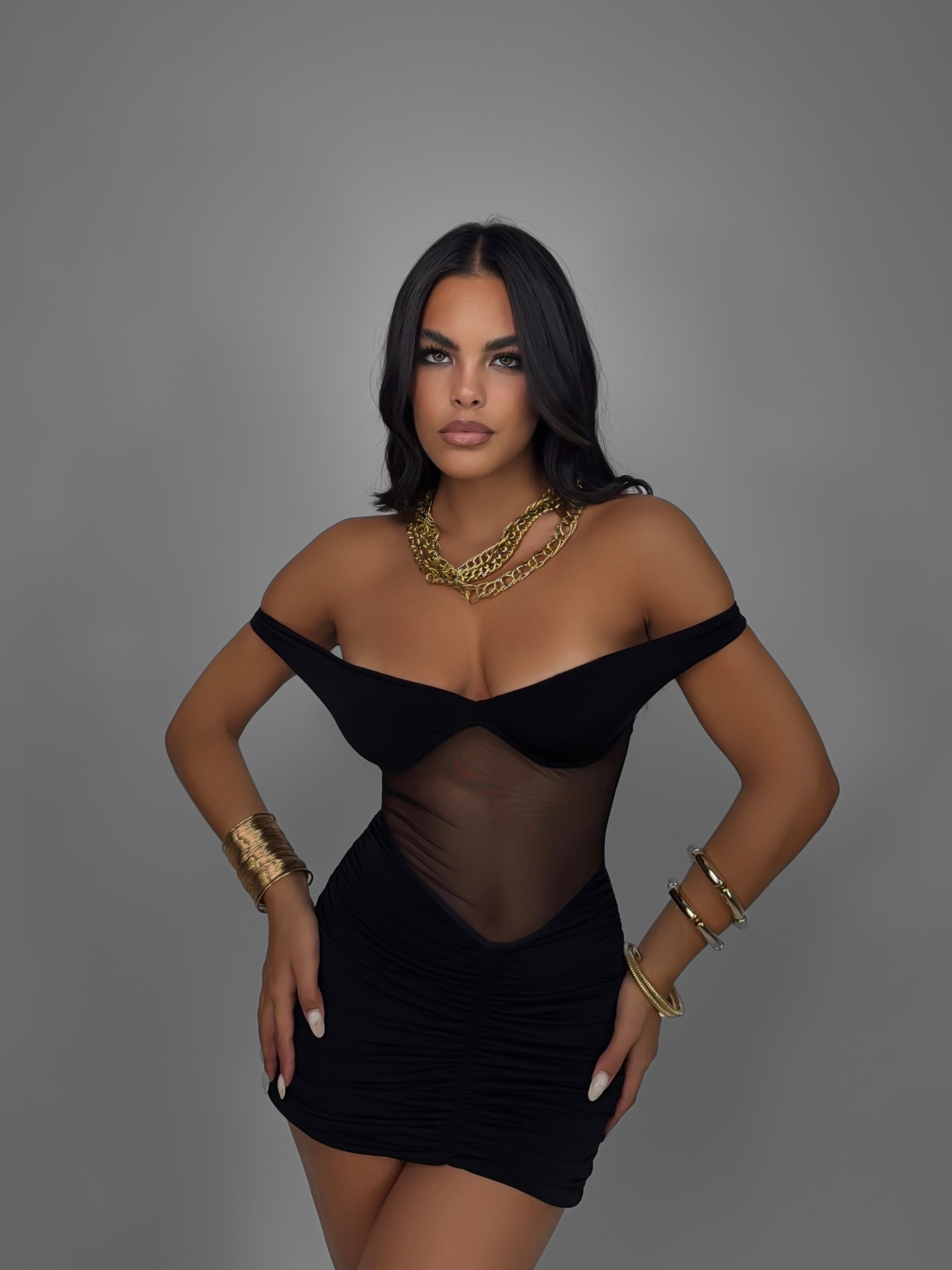 Abito Veiled Desire - Black