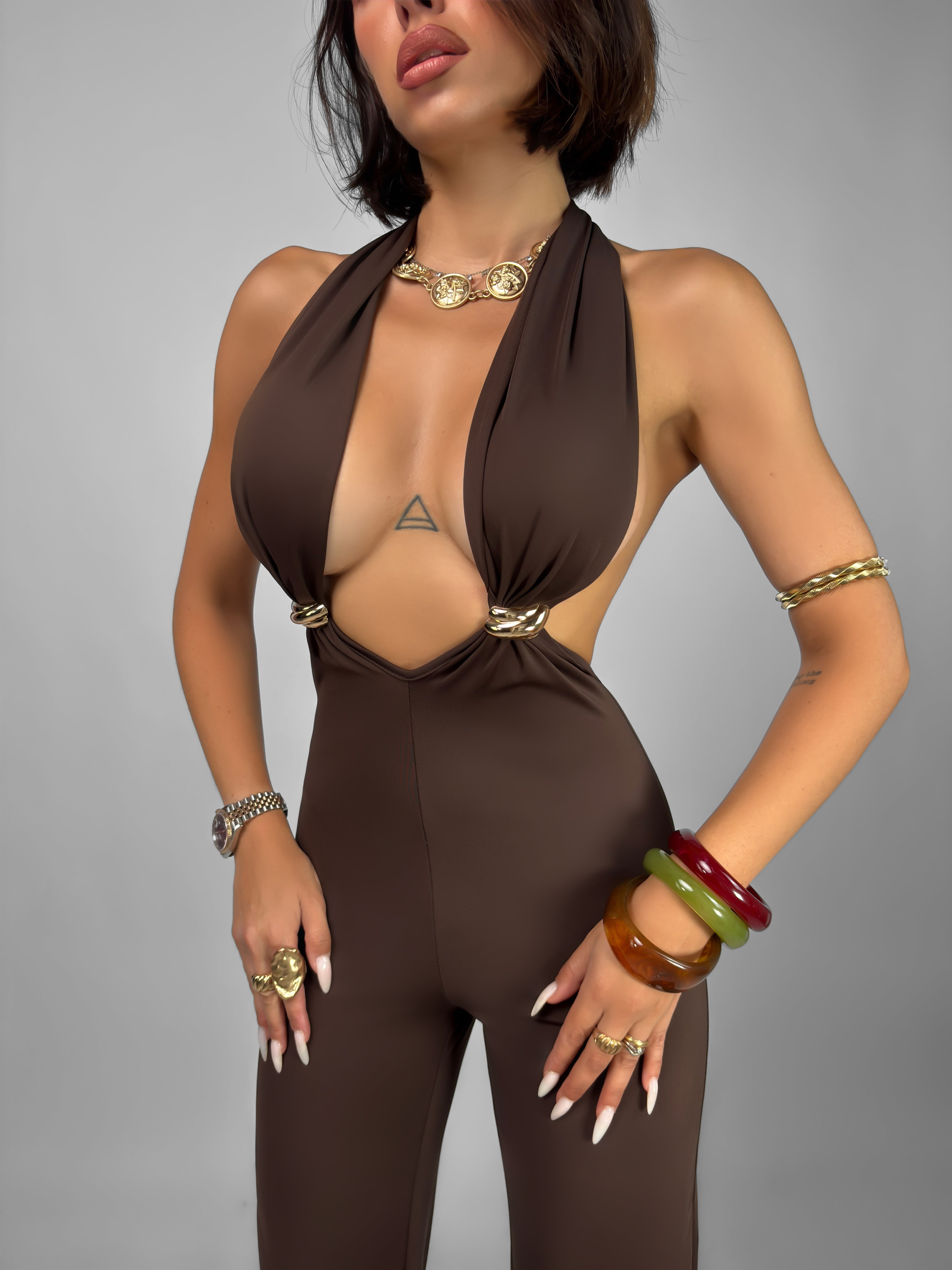 Tuta Deep V Glow