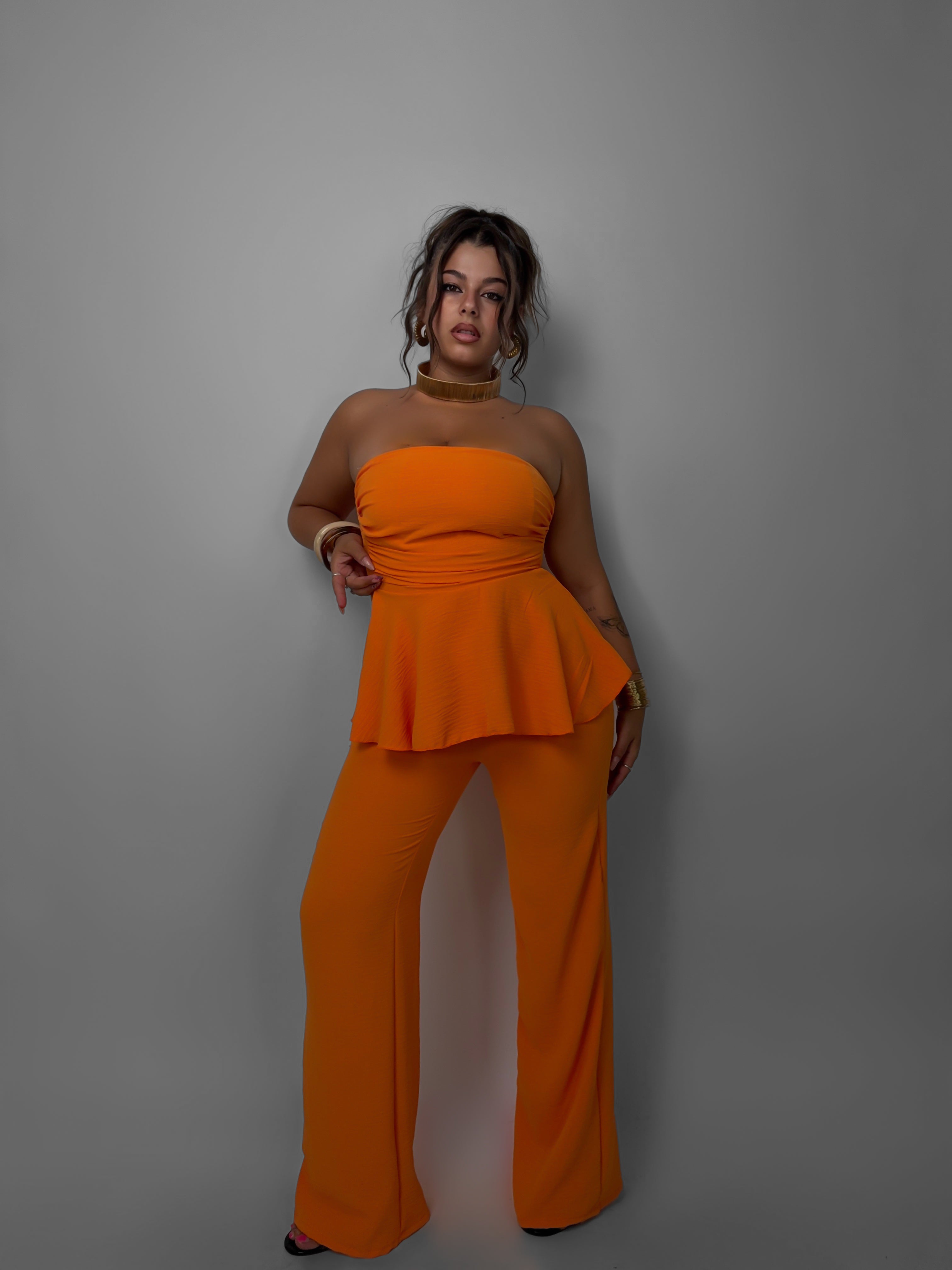 CURVY FIT - Tuta Virality - Orange