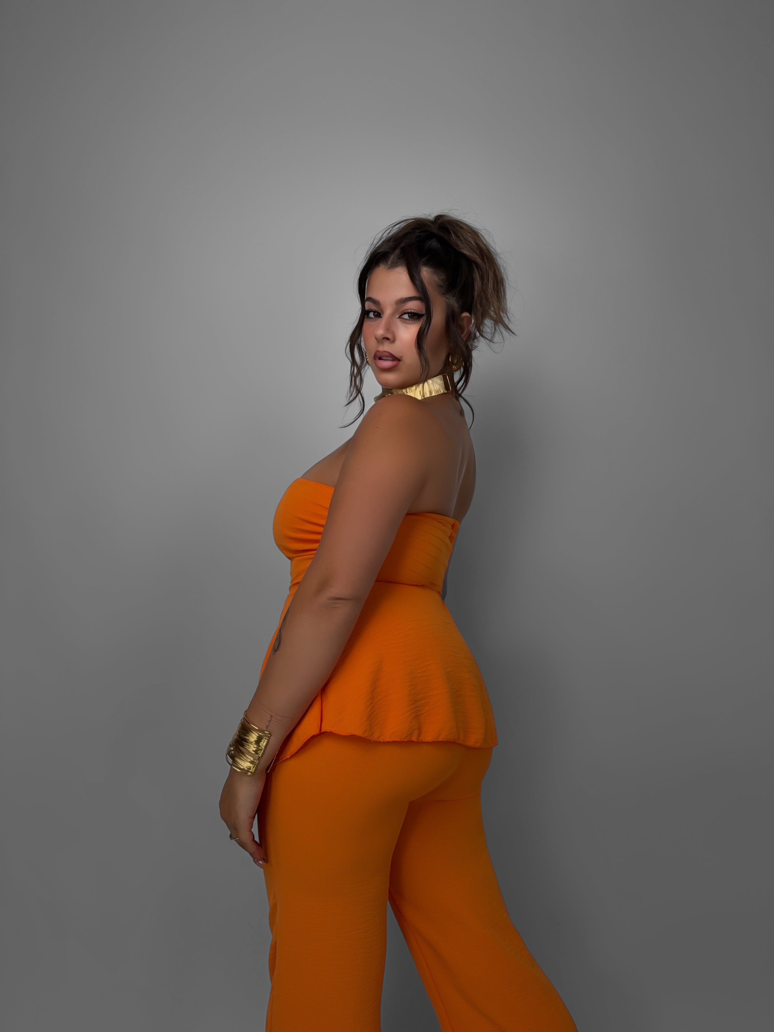 CURVY FIT - Tuta Virality - Orange