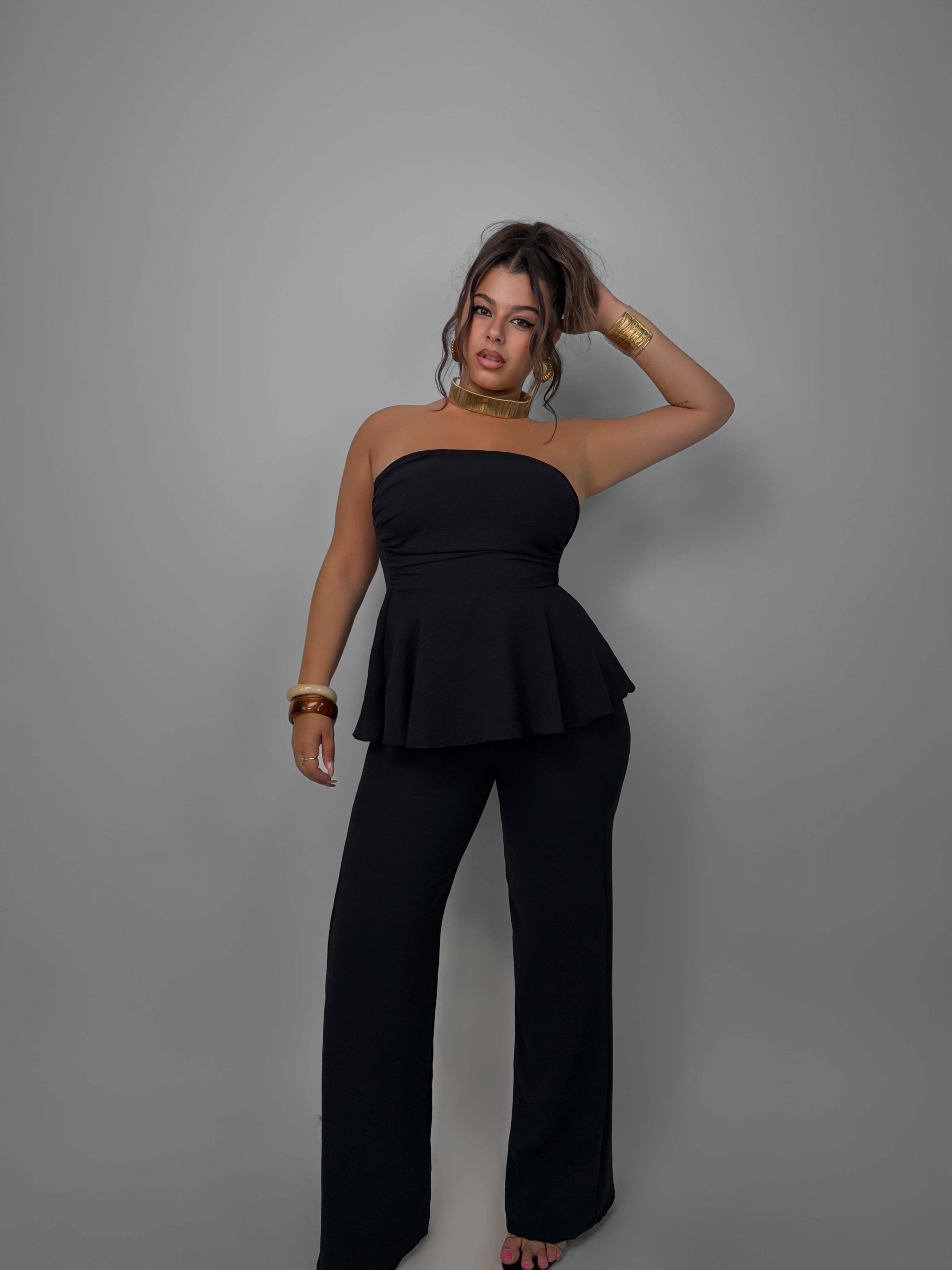 CURVY FIT - Tuta Virality - Black