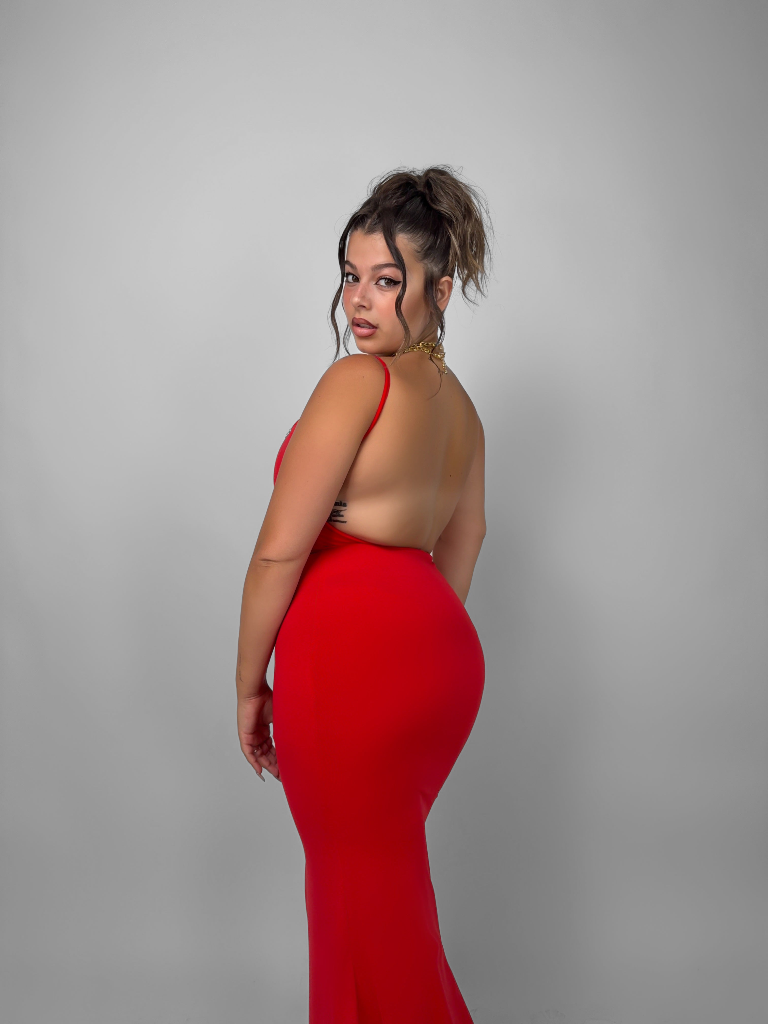CURVY FIT - Abito Shape Your Body - Red