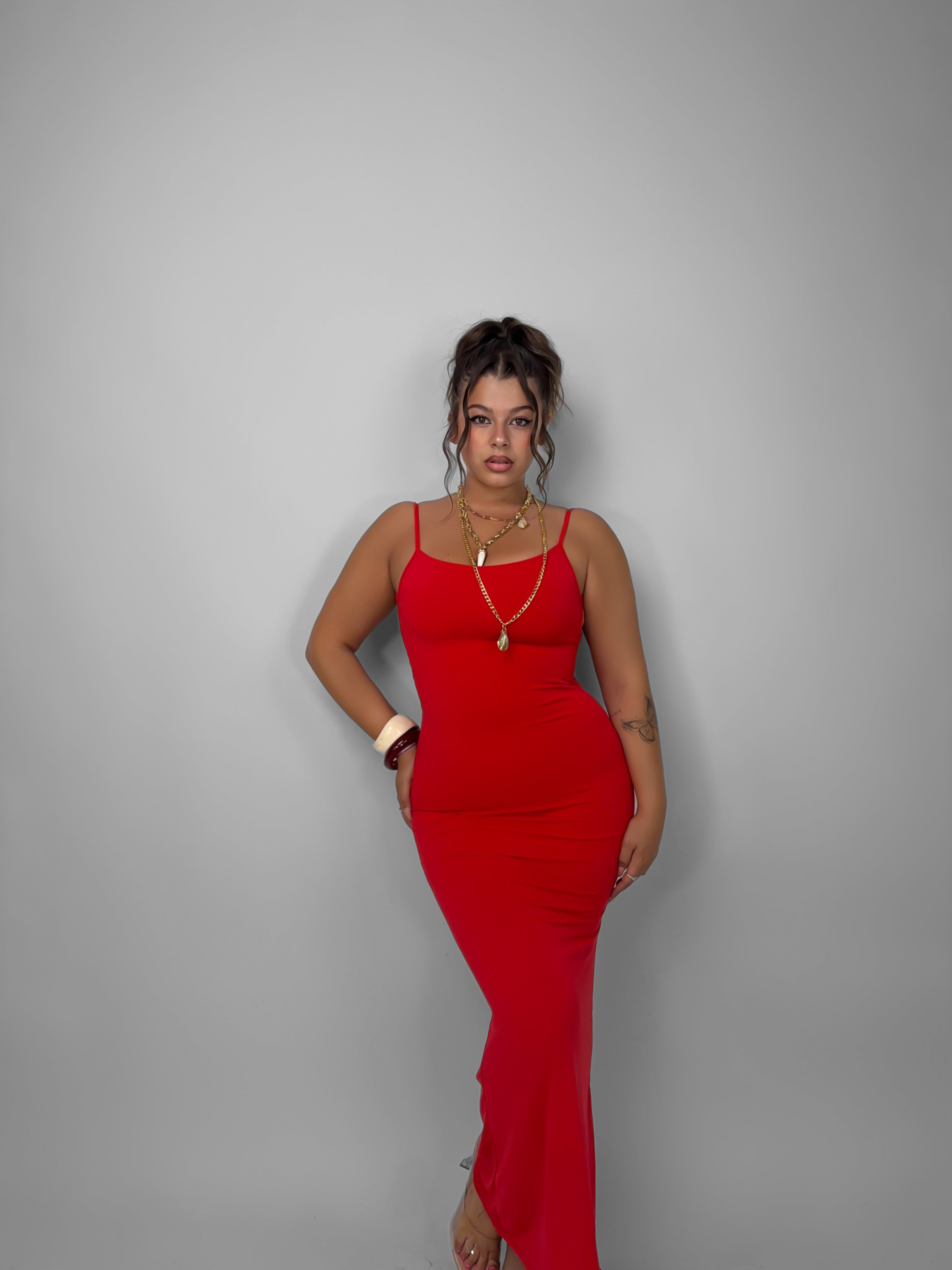 CURVY FIT - Abito Shape Your Body - Red