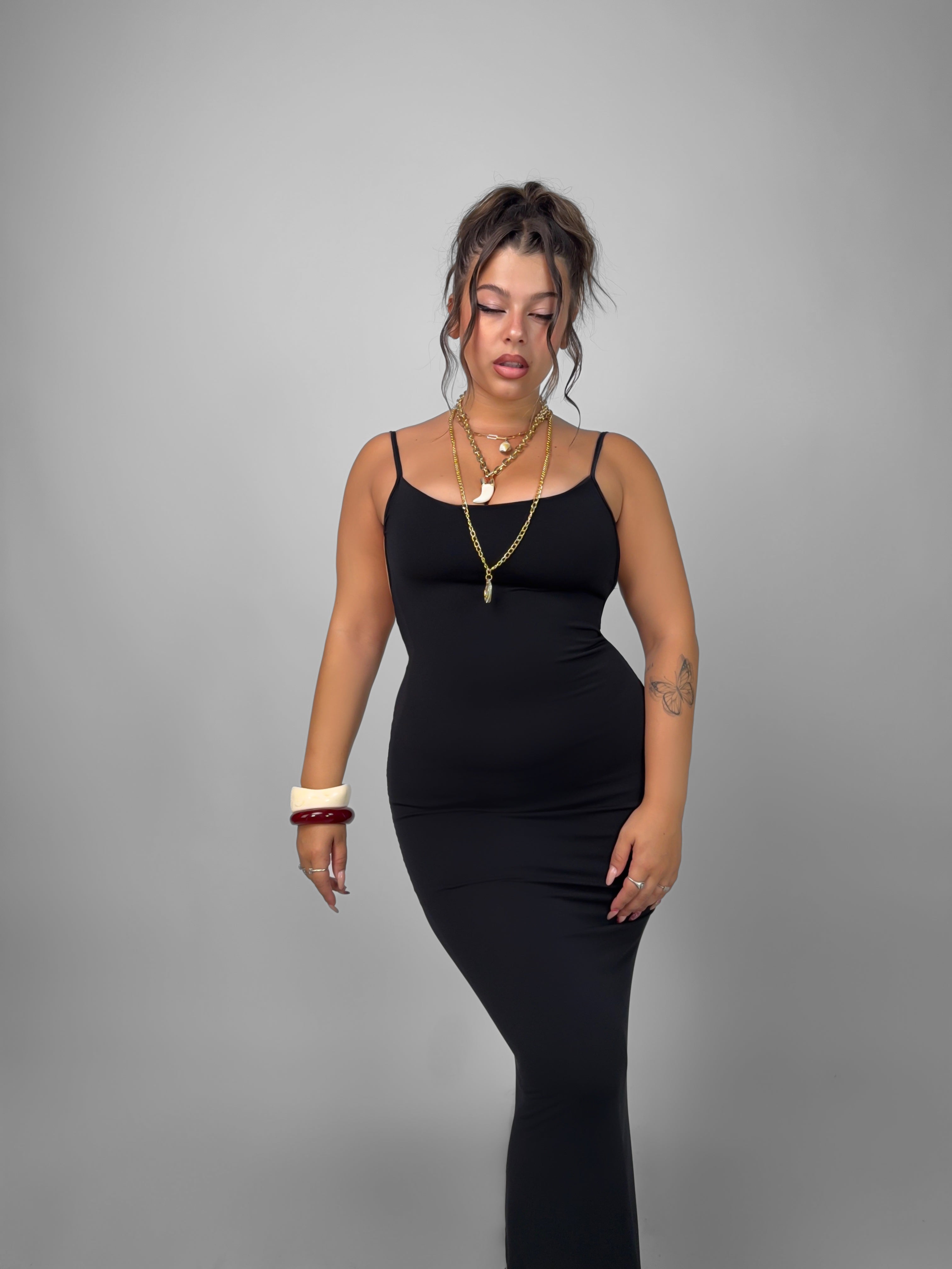 CURVY FIT - Abito Shape Your Body - Black