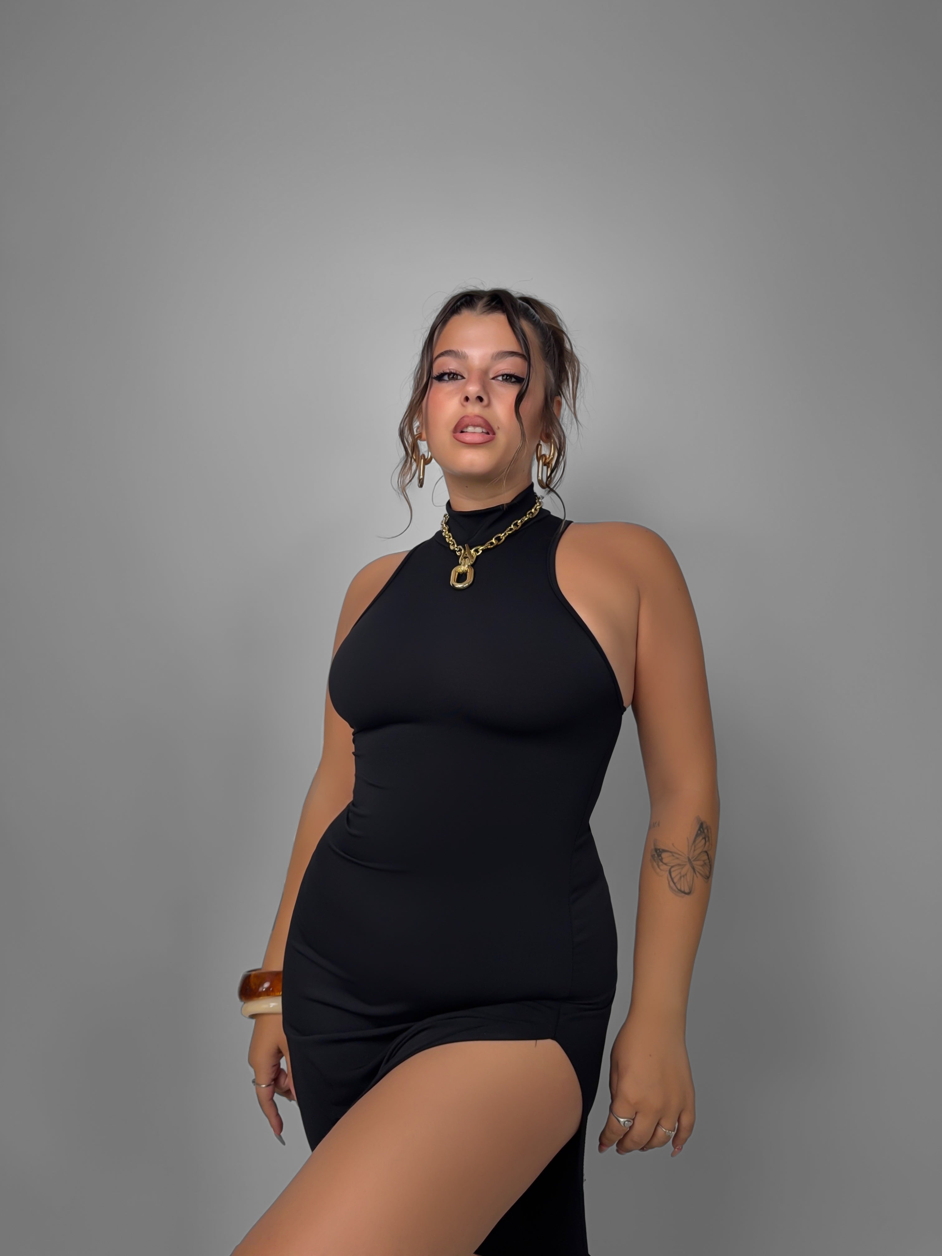 CURVY FIT - Abito Shapes - Black