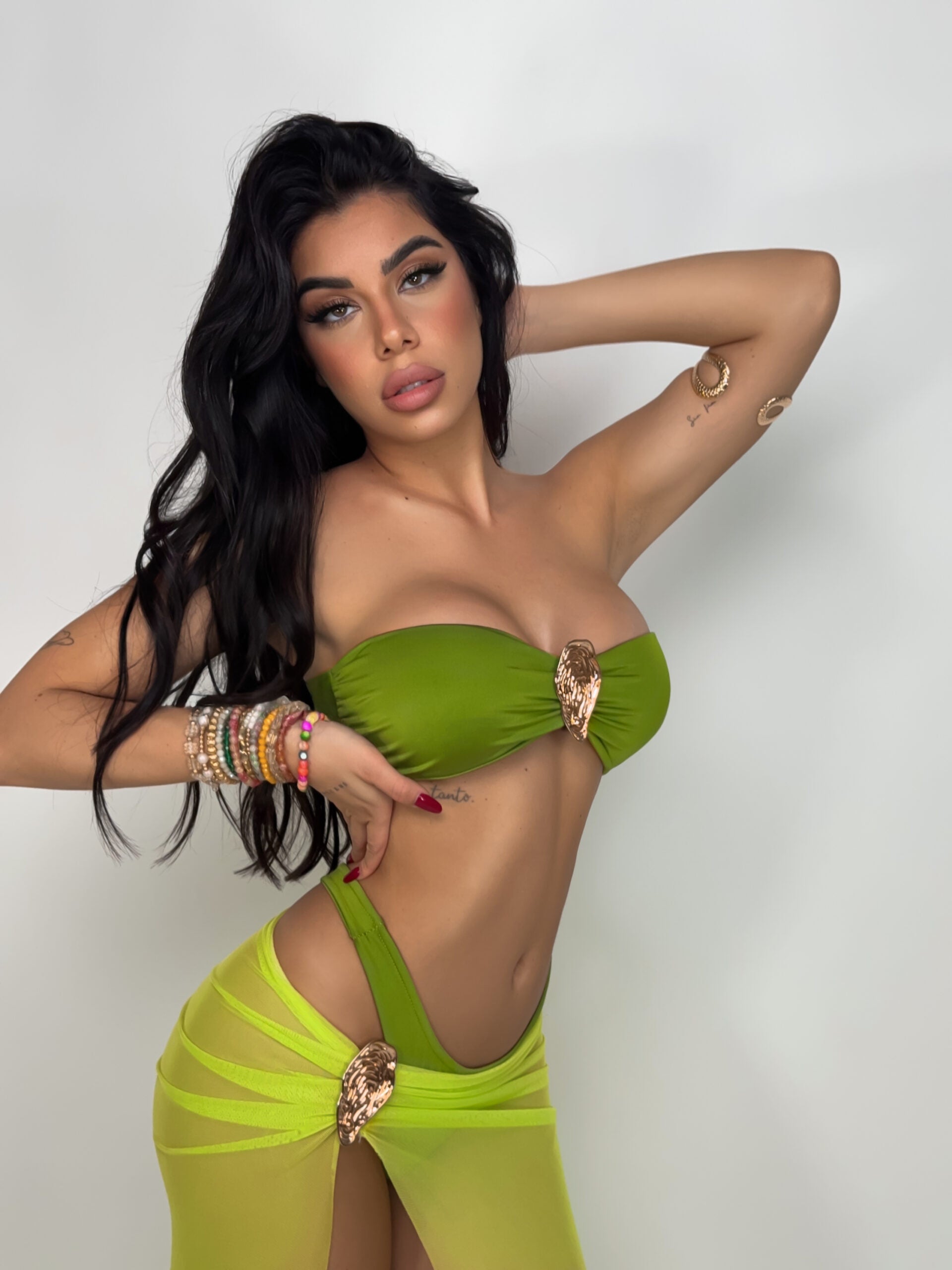 Set bikini + gonna Evelyn – Verde