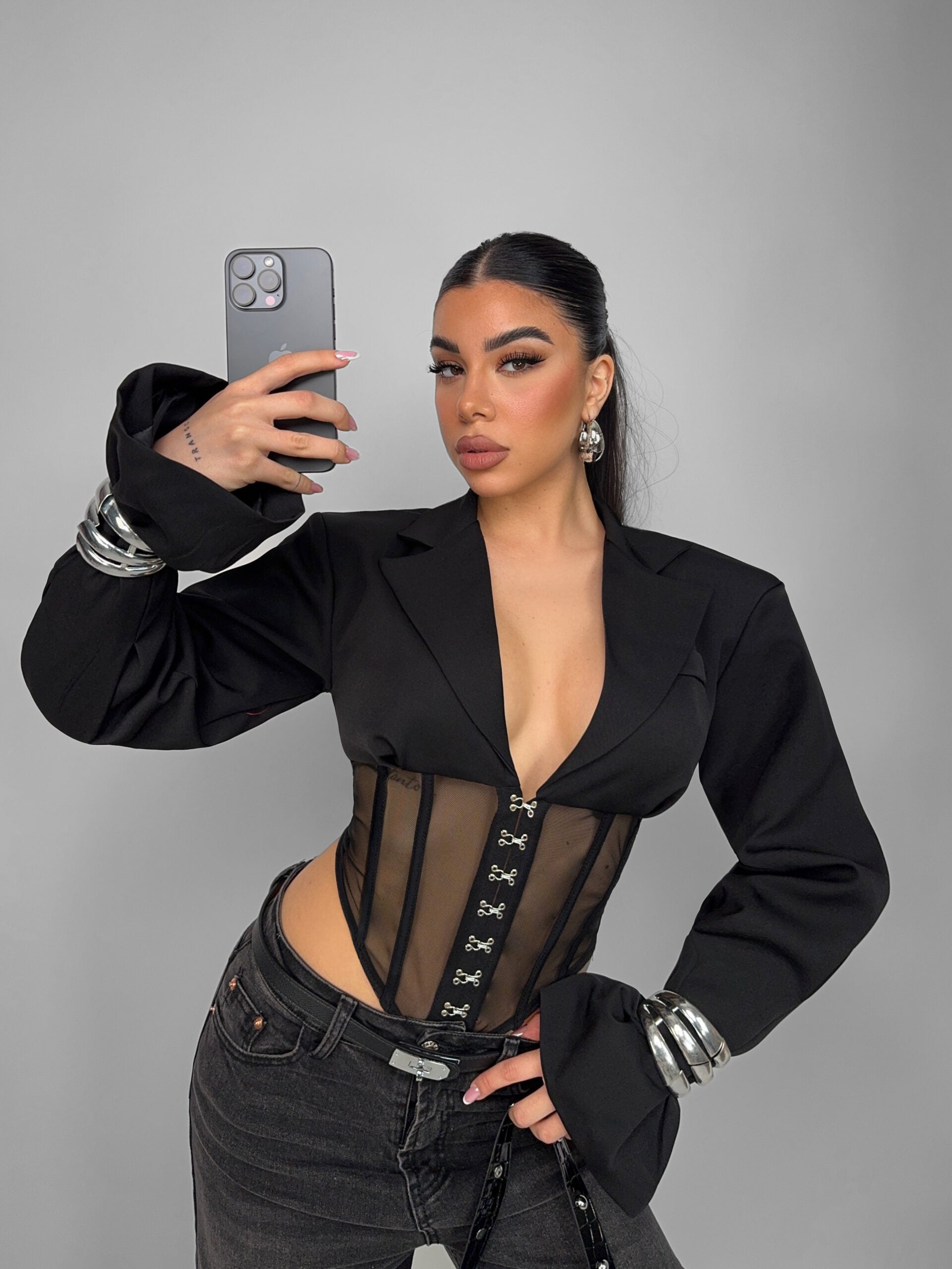 Giacca Bustier Sheer