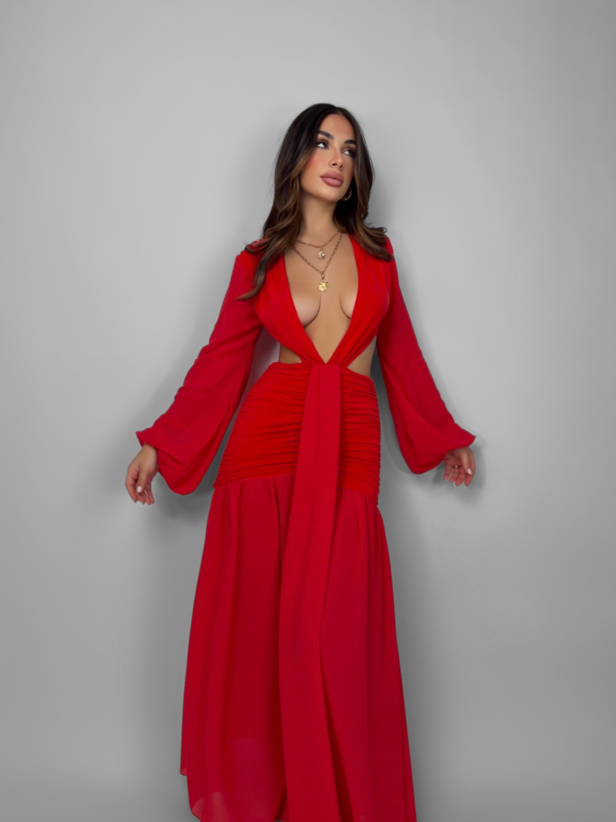 CURVY FIT - Abito Dafne - Red