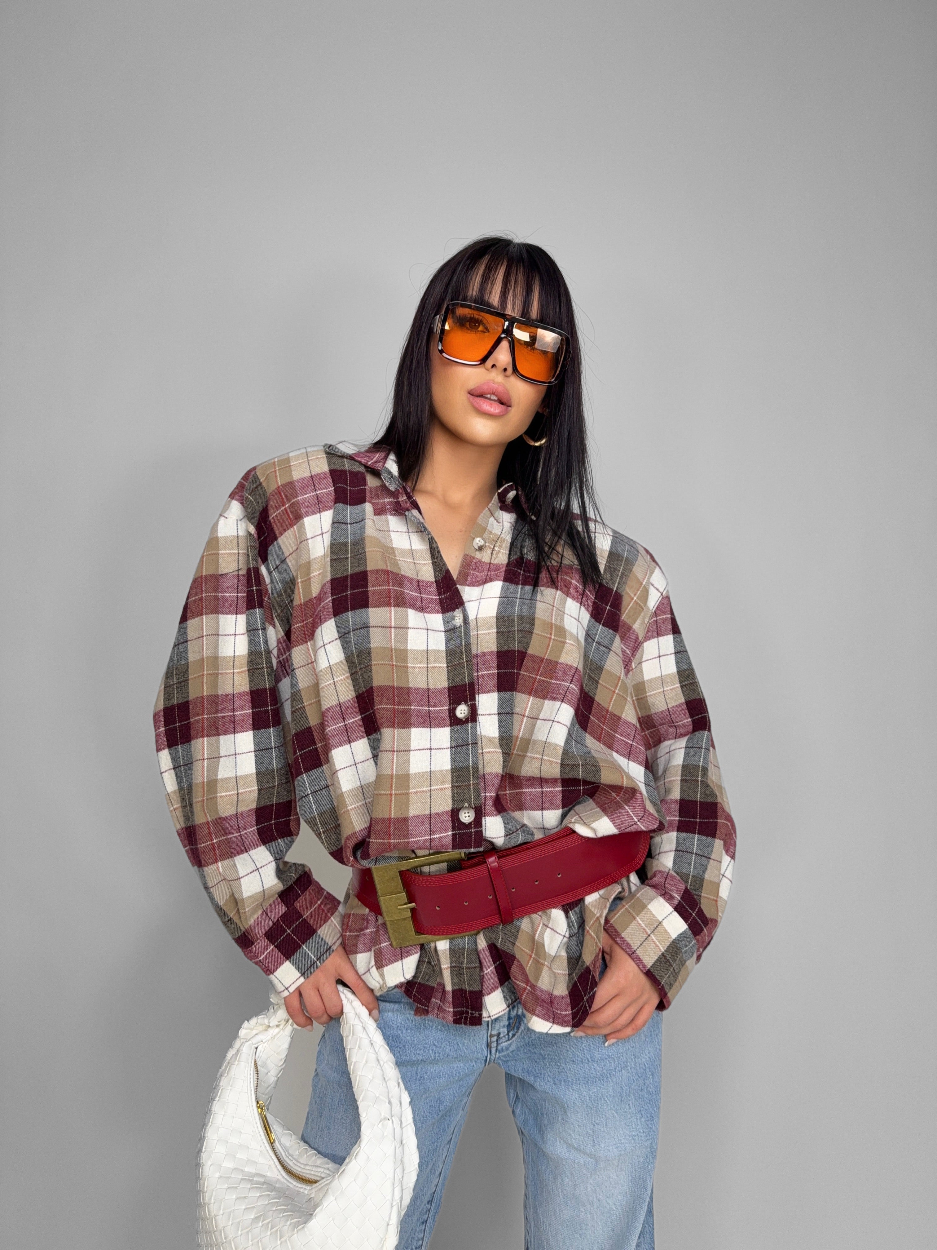 Camicia Country Check- Cherry