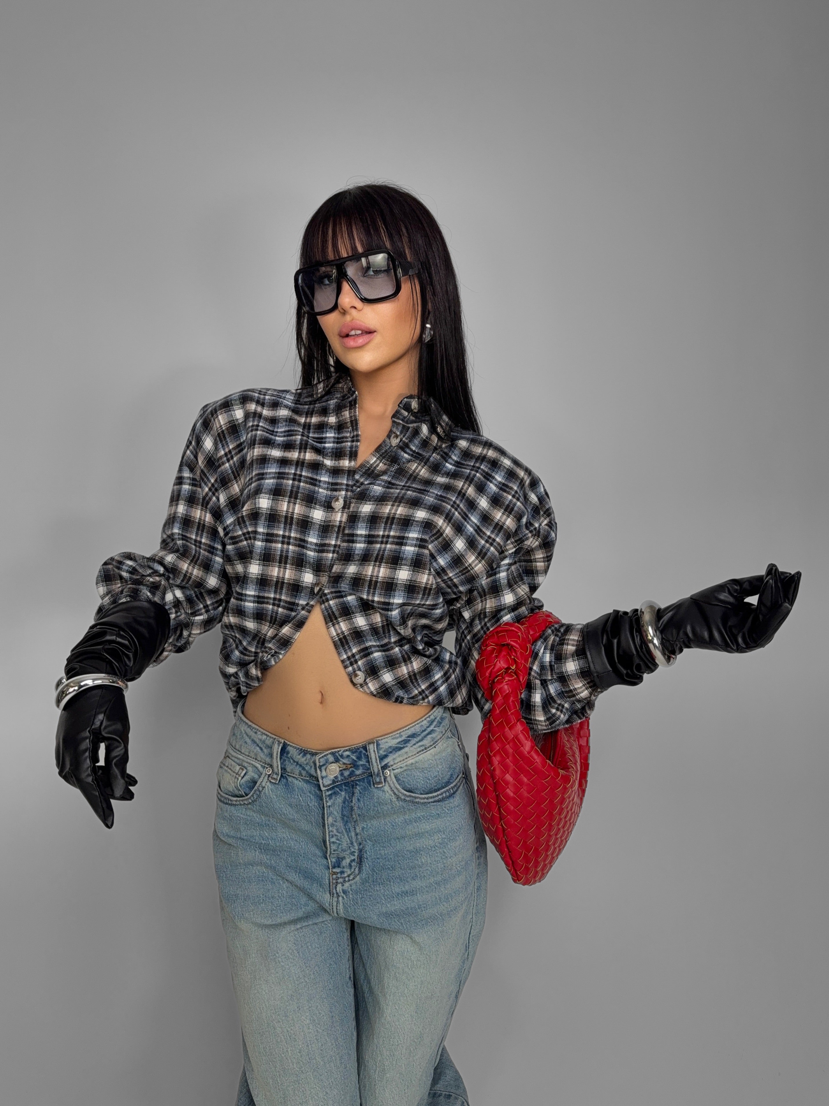 Camicia Country Check- Black