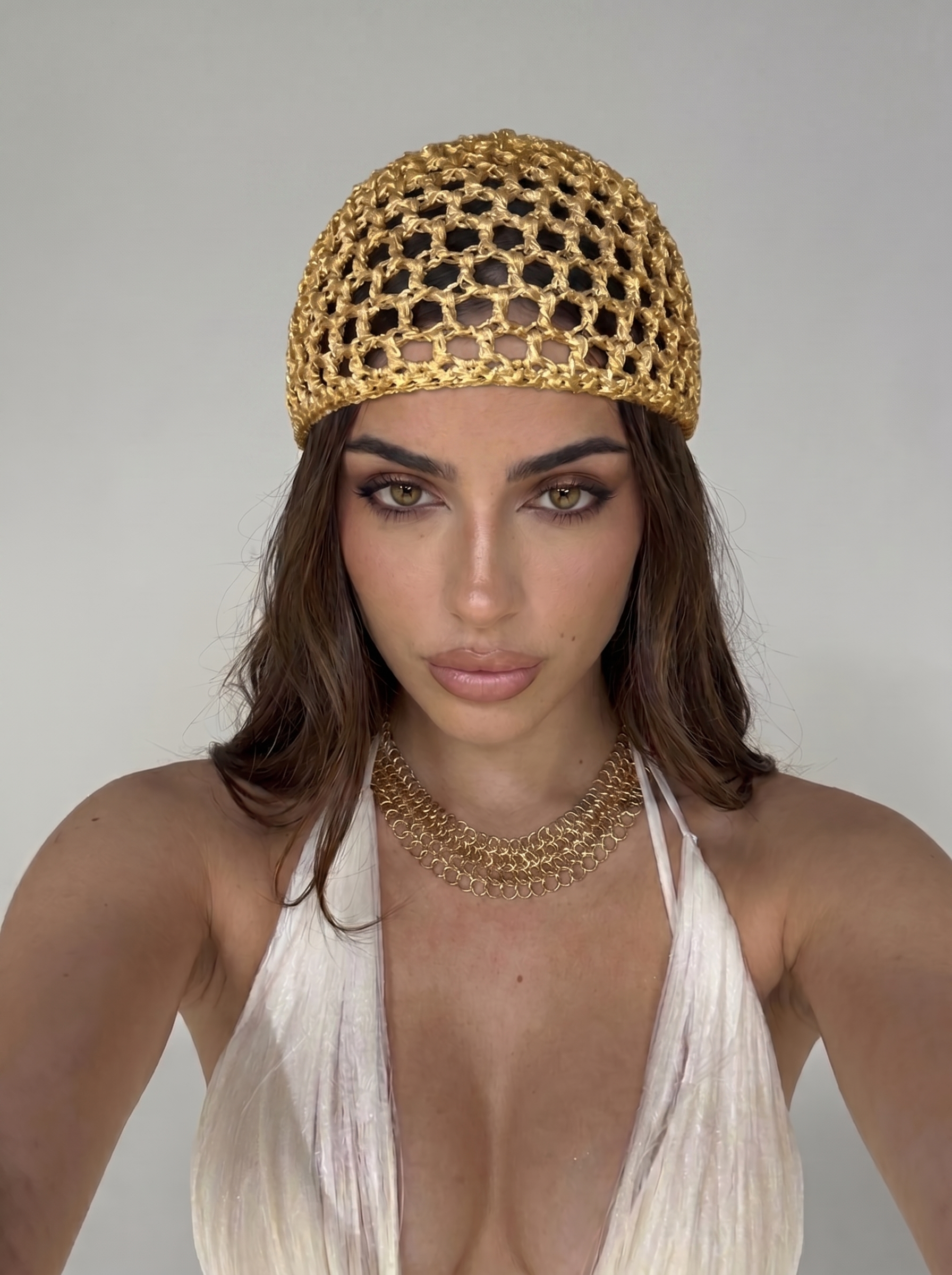 Cappello Crochet-Light Brown