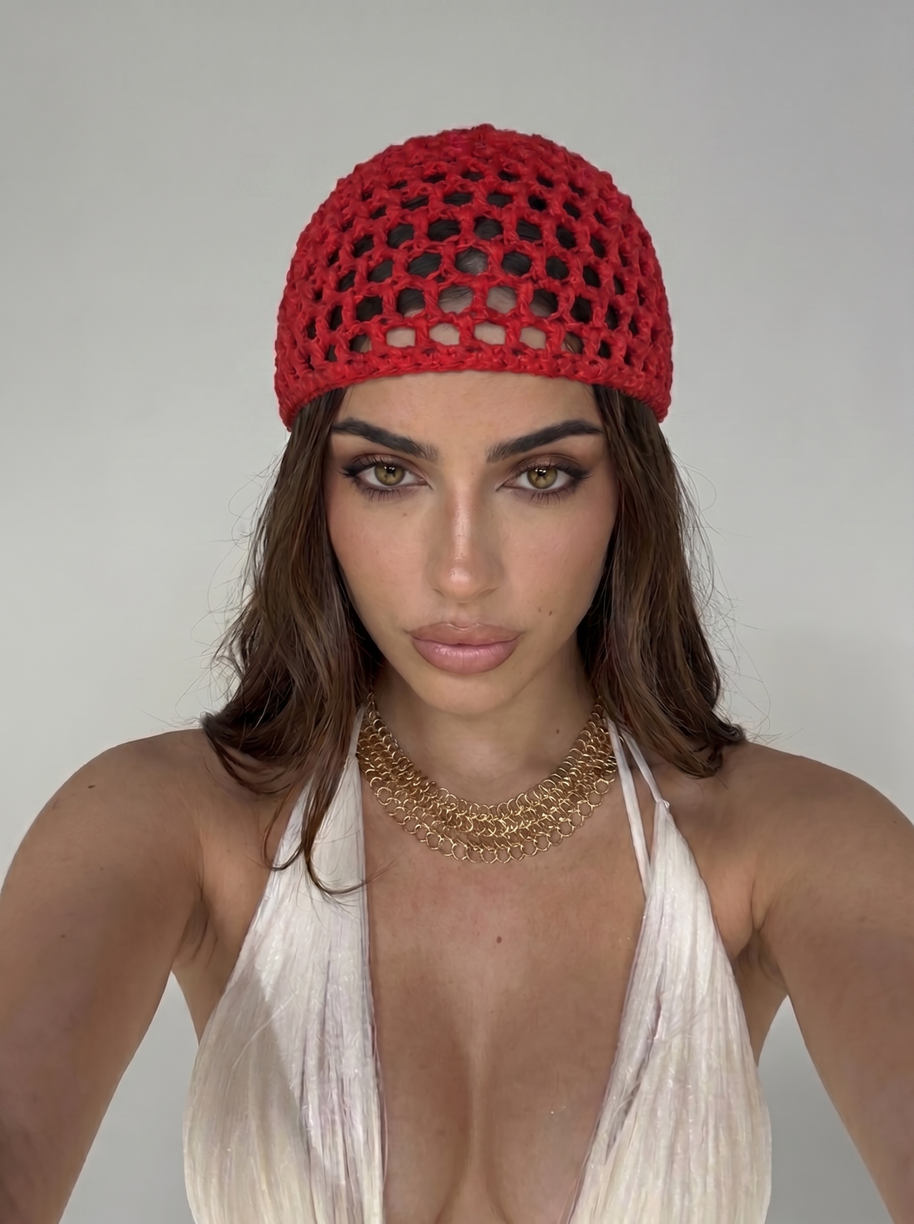 Cappello Crochet-Red