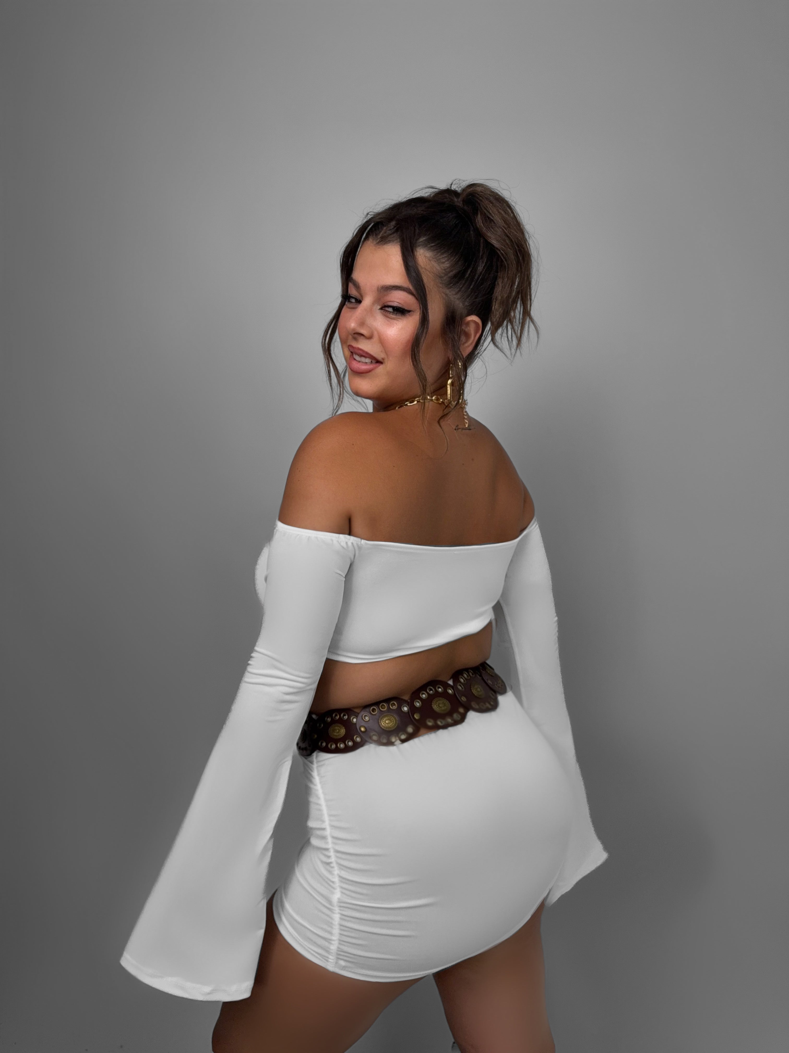 CURVY FIT - Completo Crimped - White