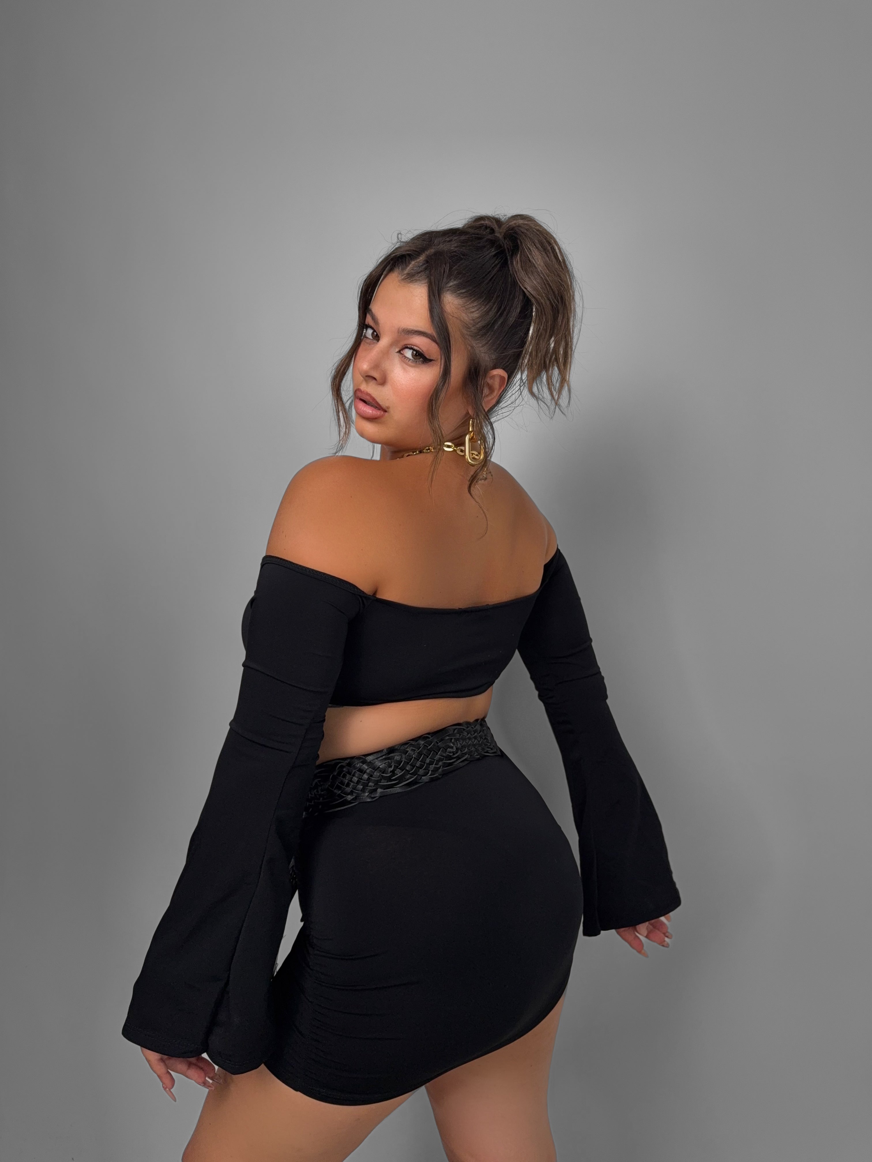 CURVY FIT - Completo Crimped - Black