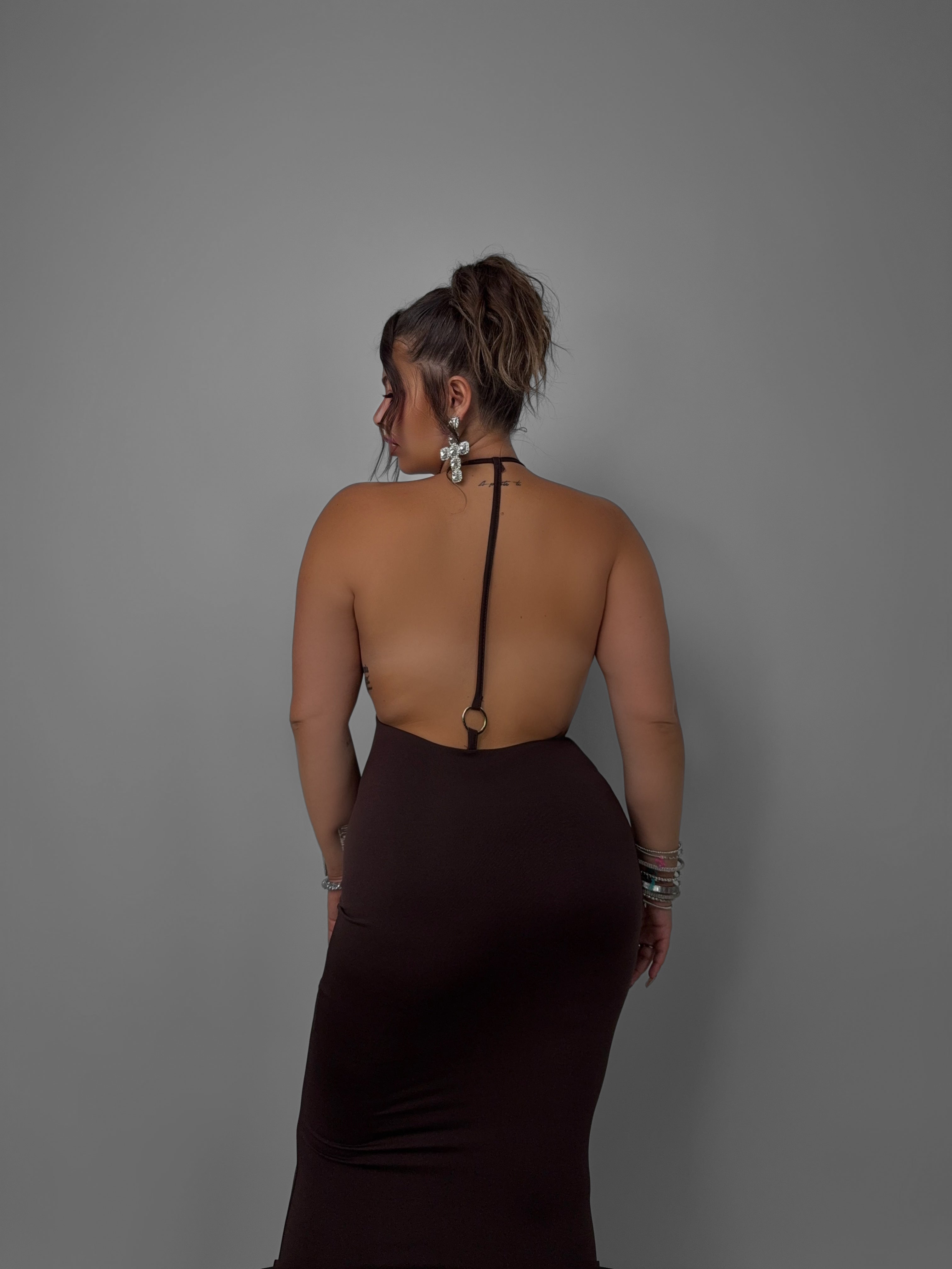 CURVY FIT - Abito Sirens - Brown