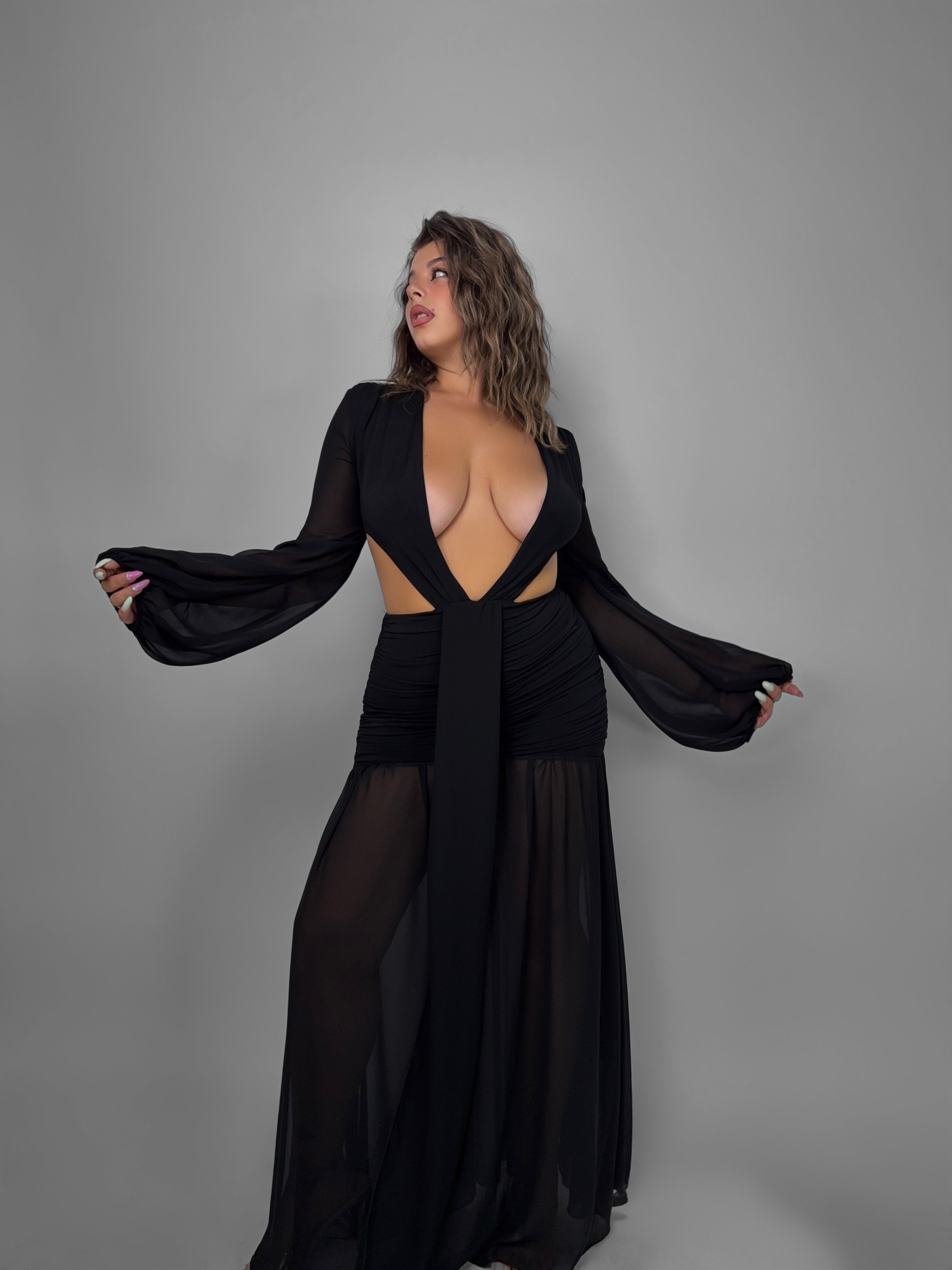 CURVY FIT - Abito Dafne - Black