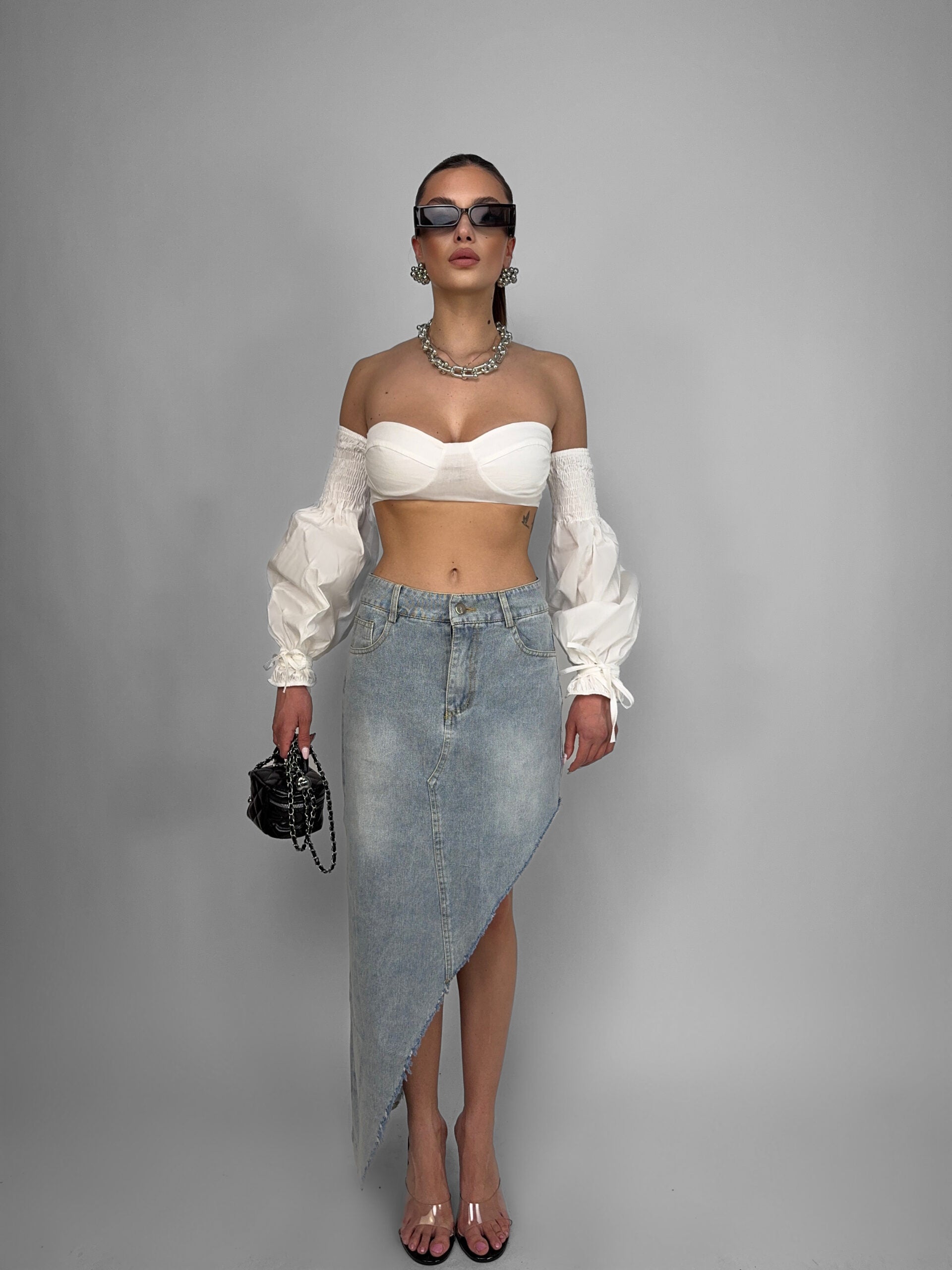 Gonna Denim Asymmetrical