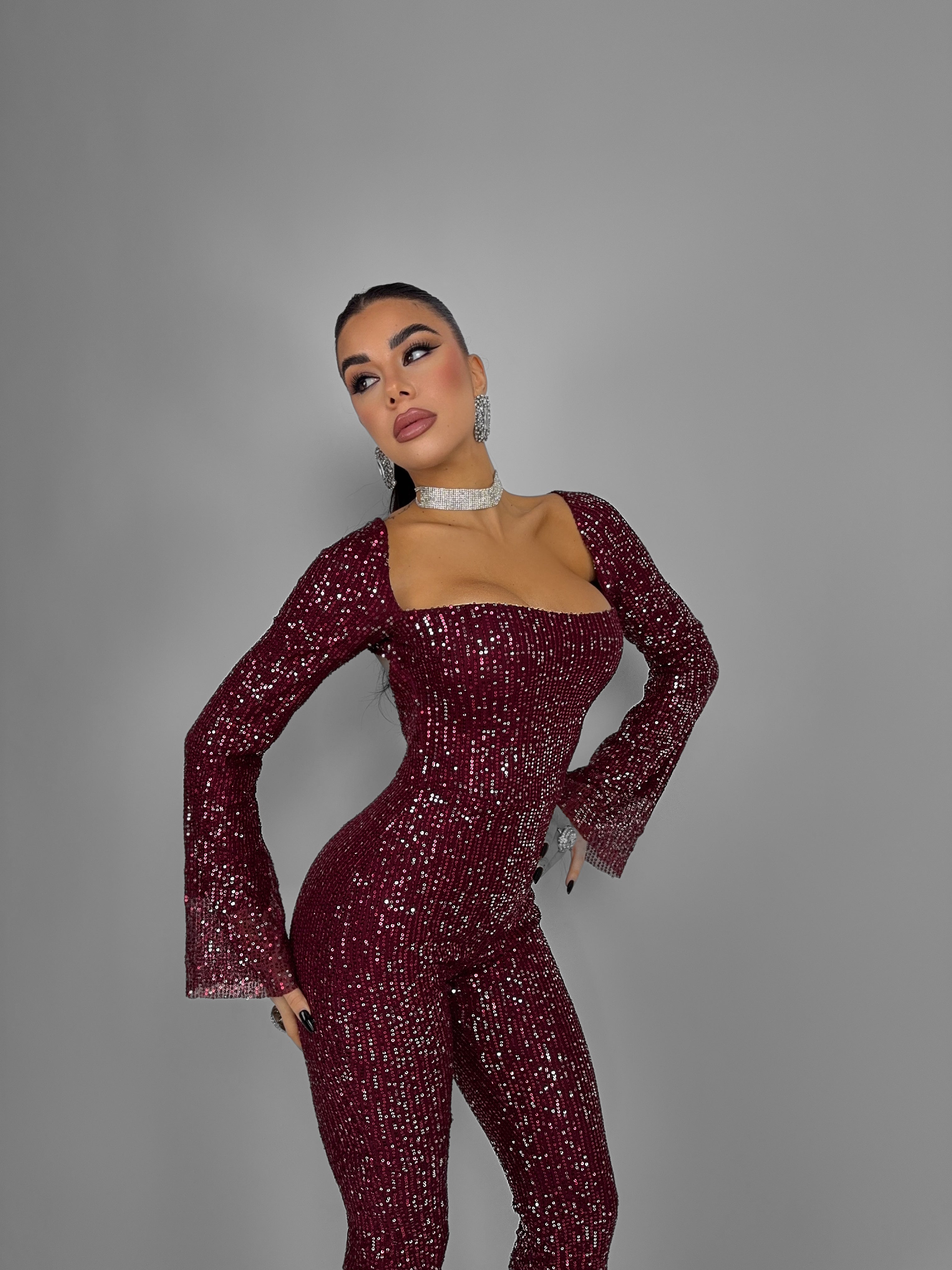 Tuta All These Sparkle - Cherry Red