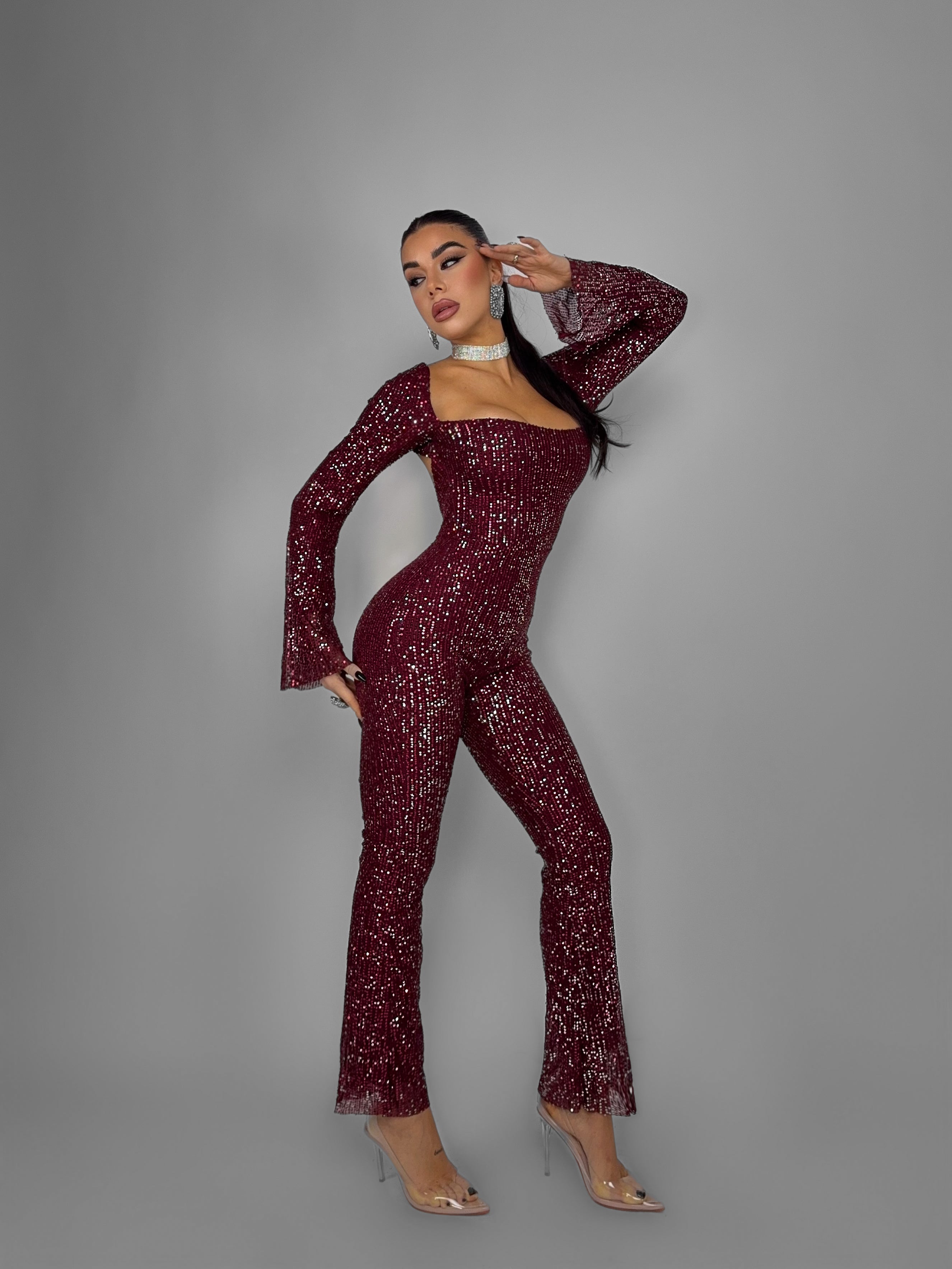 Tuta All These Sparkle - Cherry Red