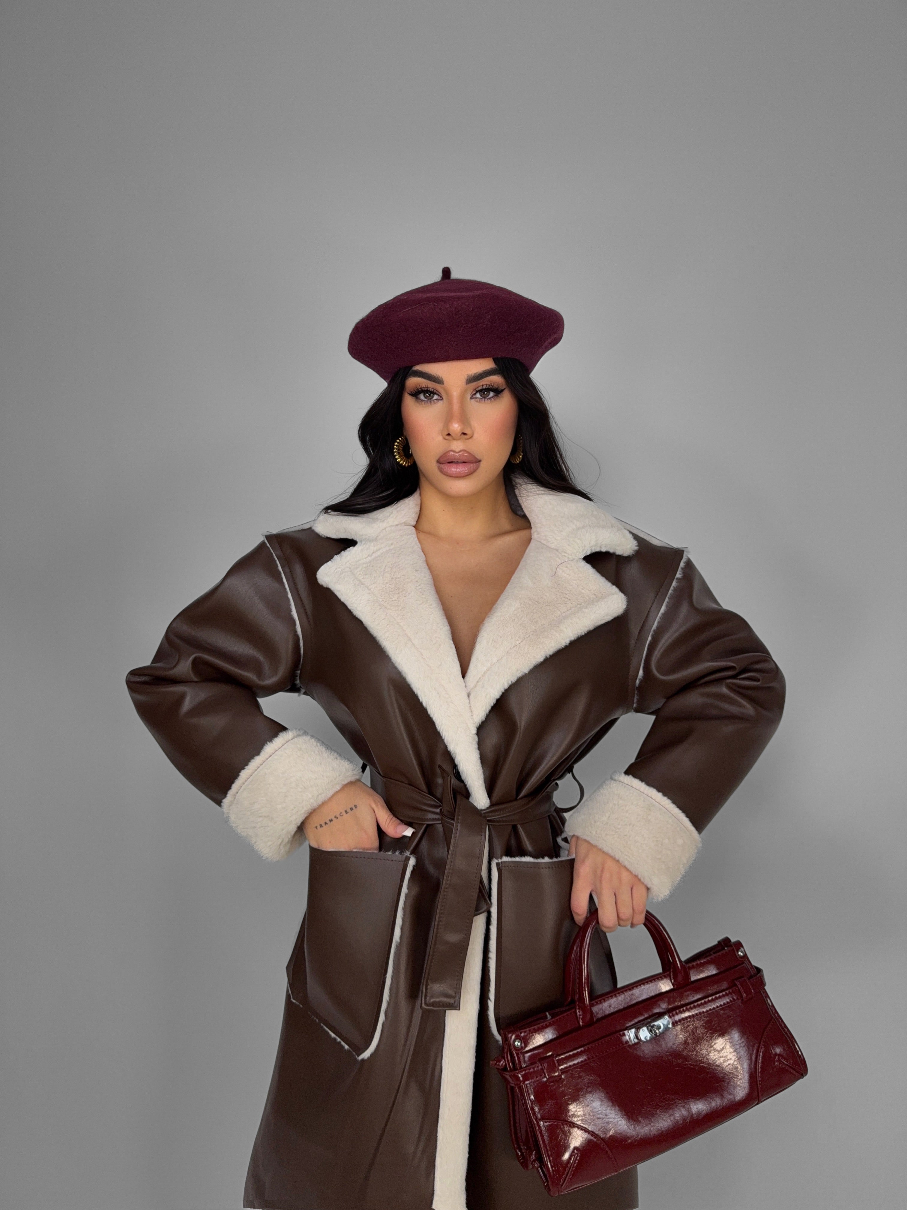 Cappotto Warm Fur-Brown