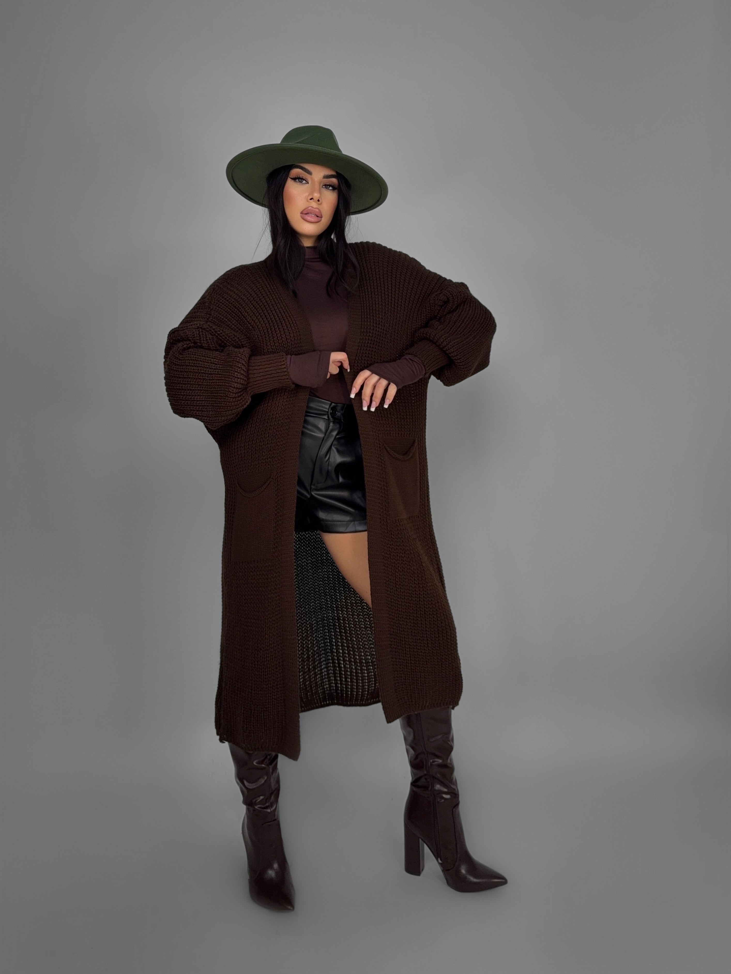 Maxi Cardigan Daily-Brown