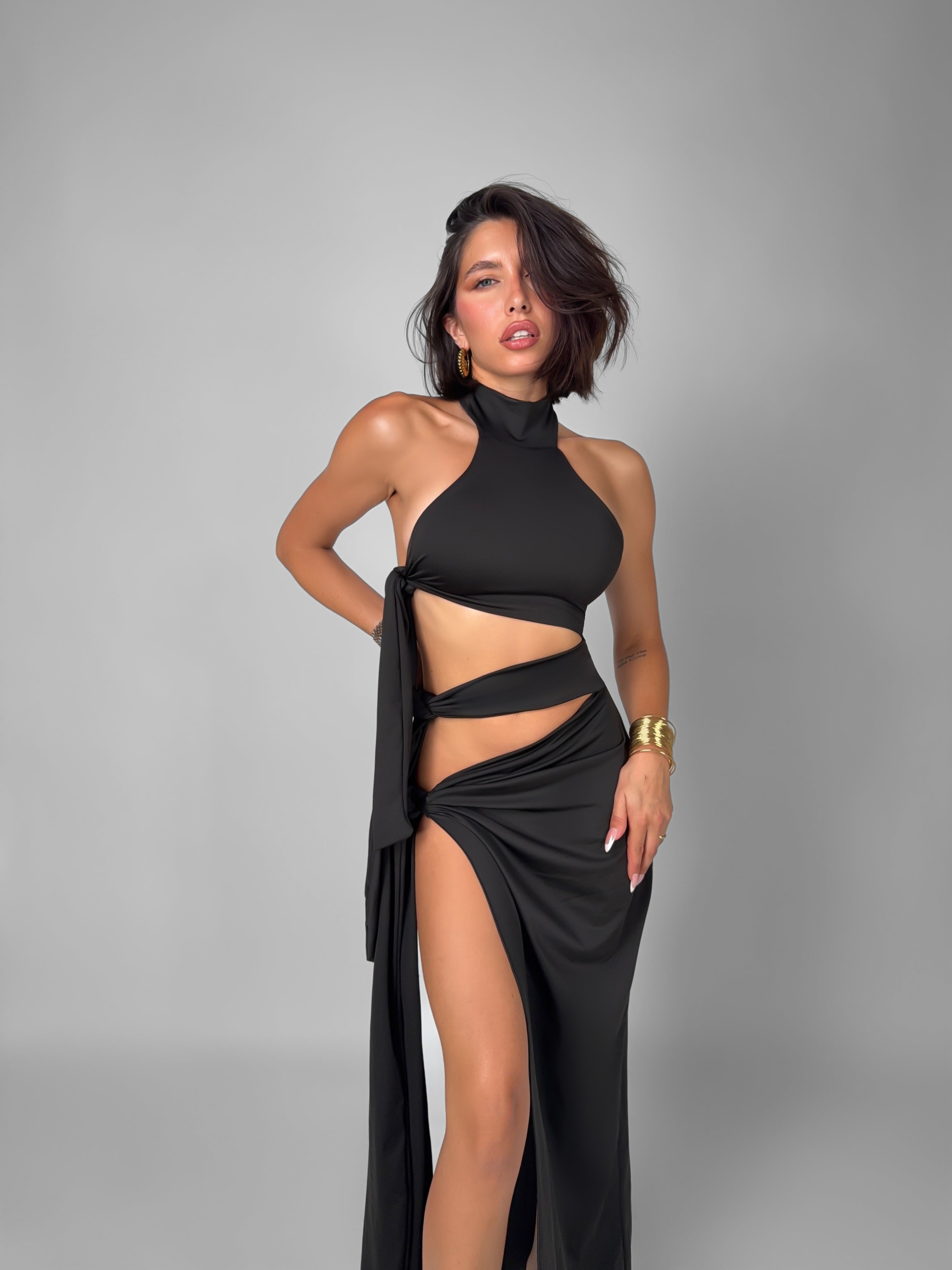 Abito Evening Gown - Black