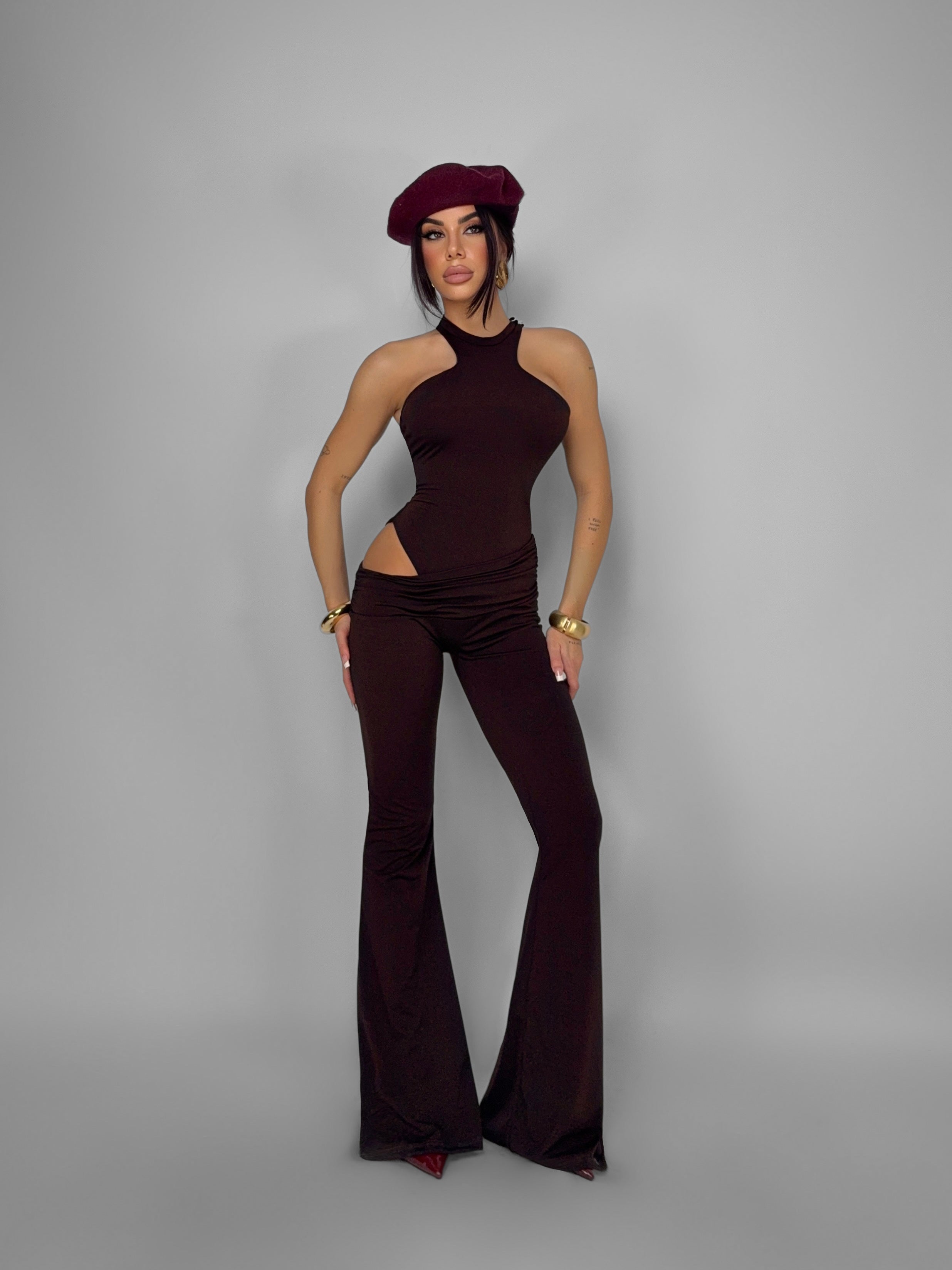 Tuta Long Sleeve-Brown