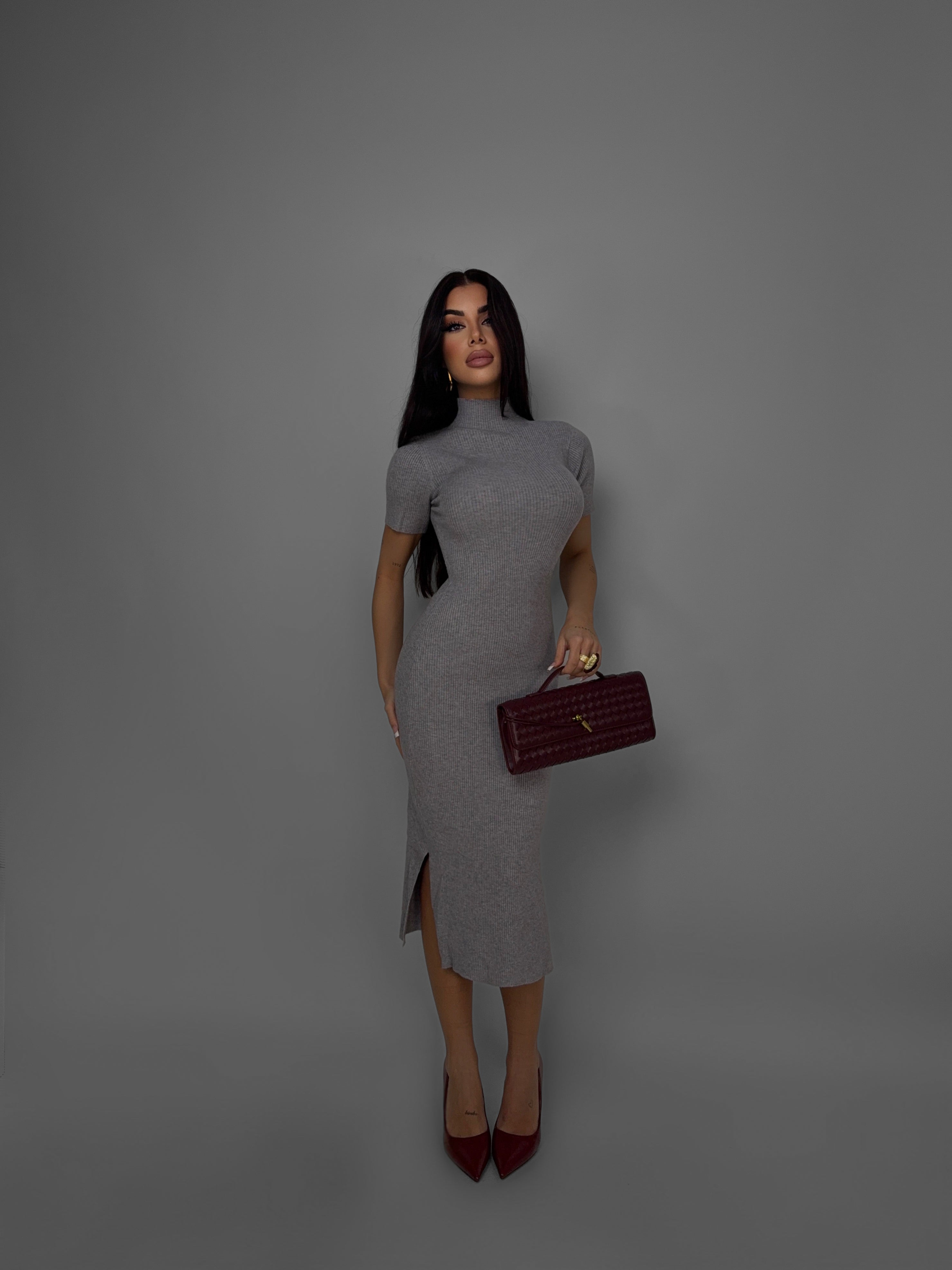 Abito Thick Ribbed-Grey