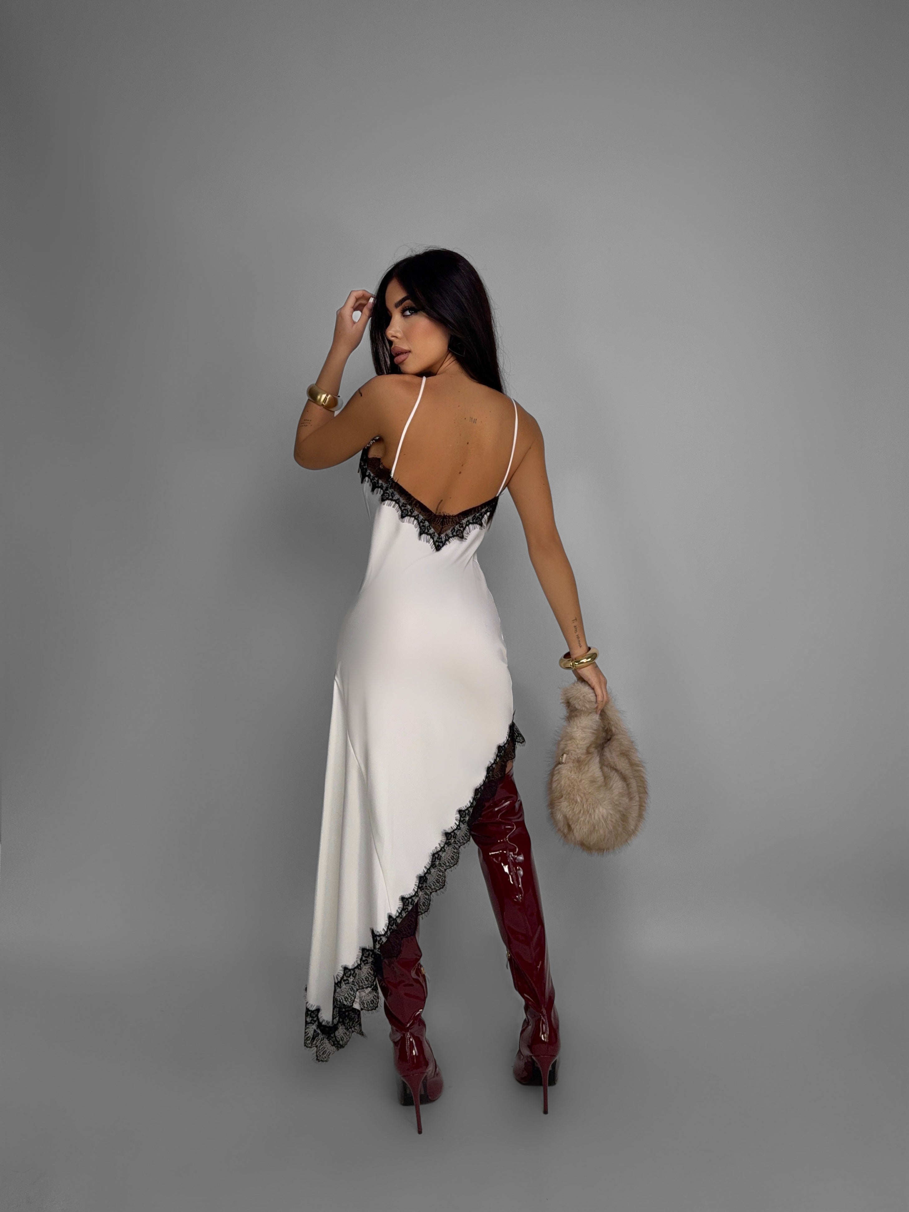 Abito Satin Allure-White