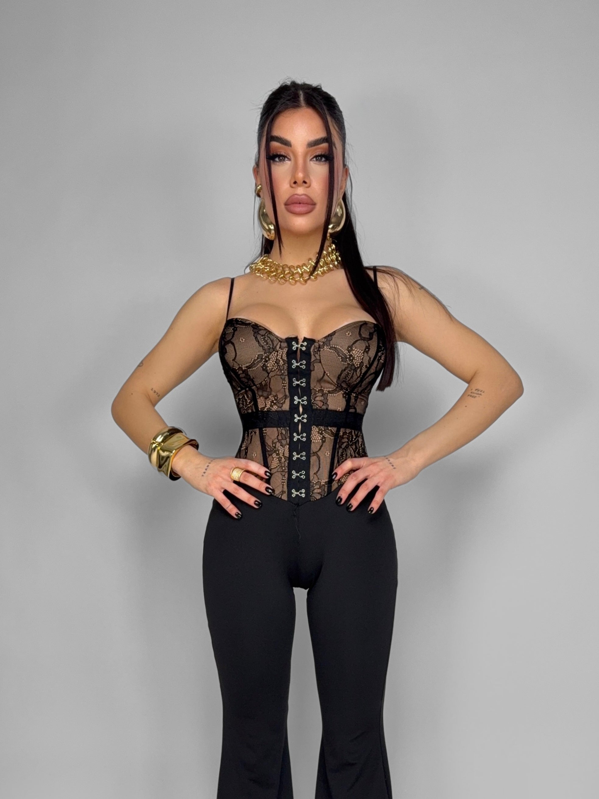Tuta Nude Lace
