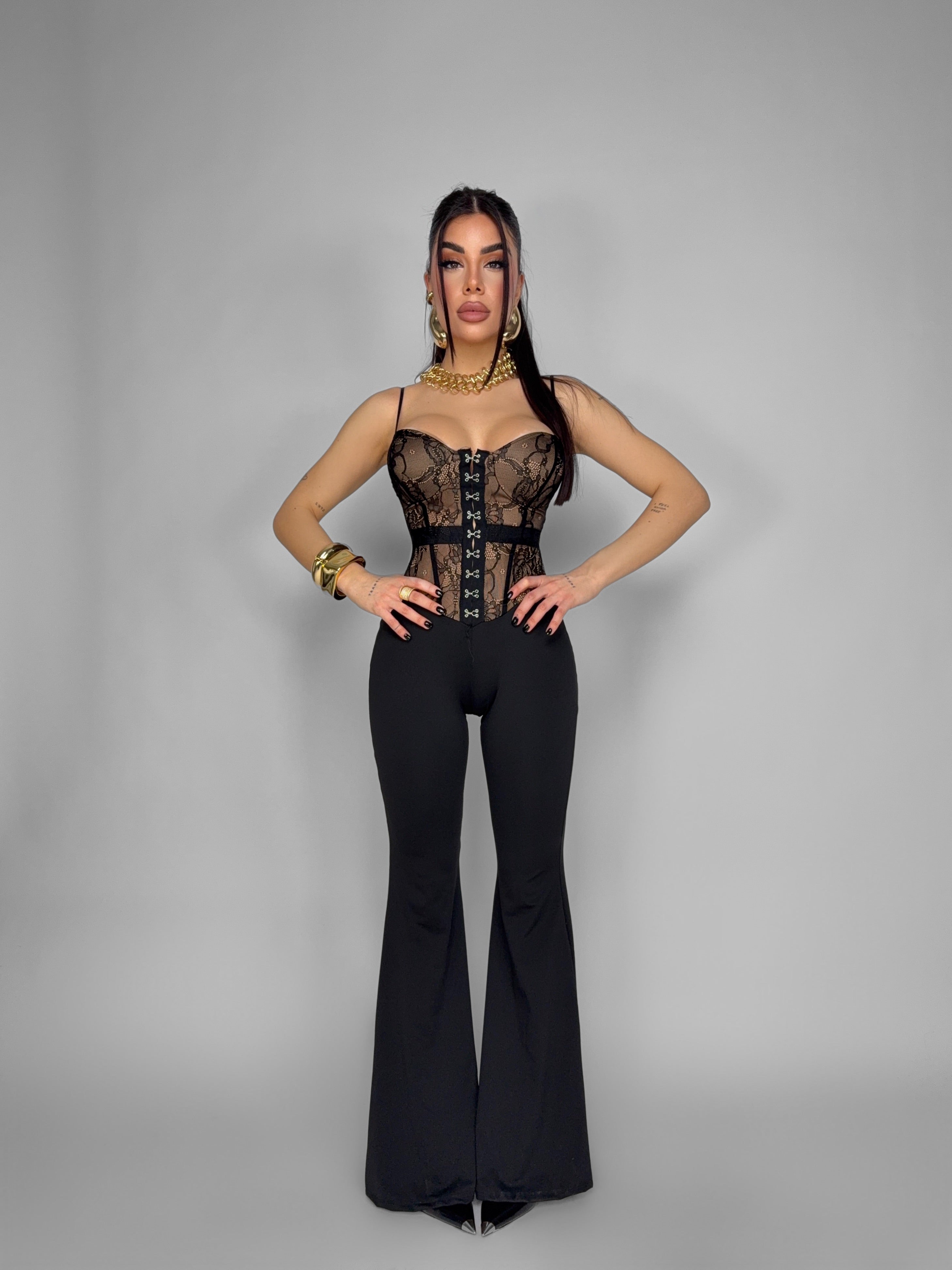 Tuta Nude Lace
