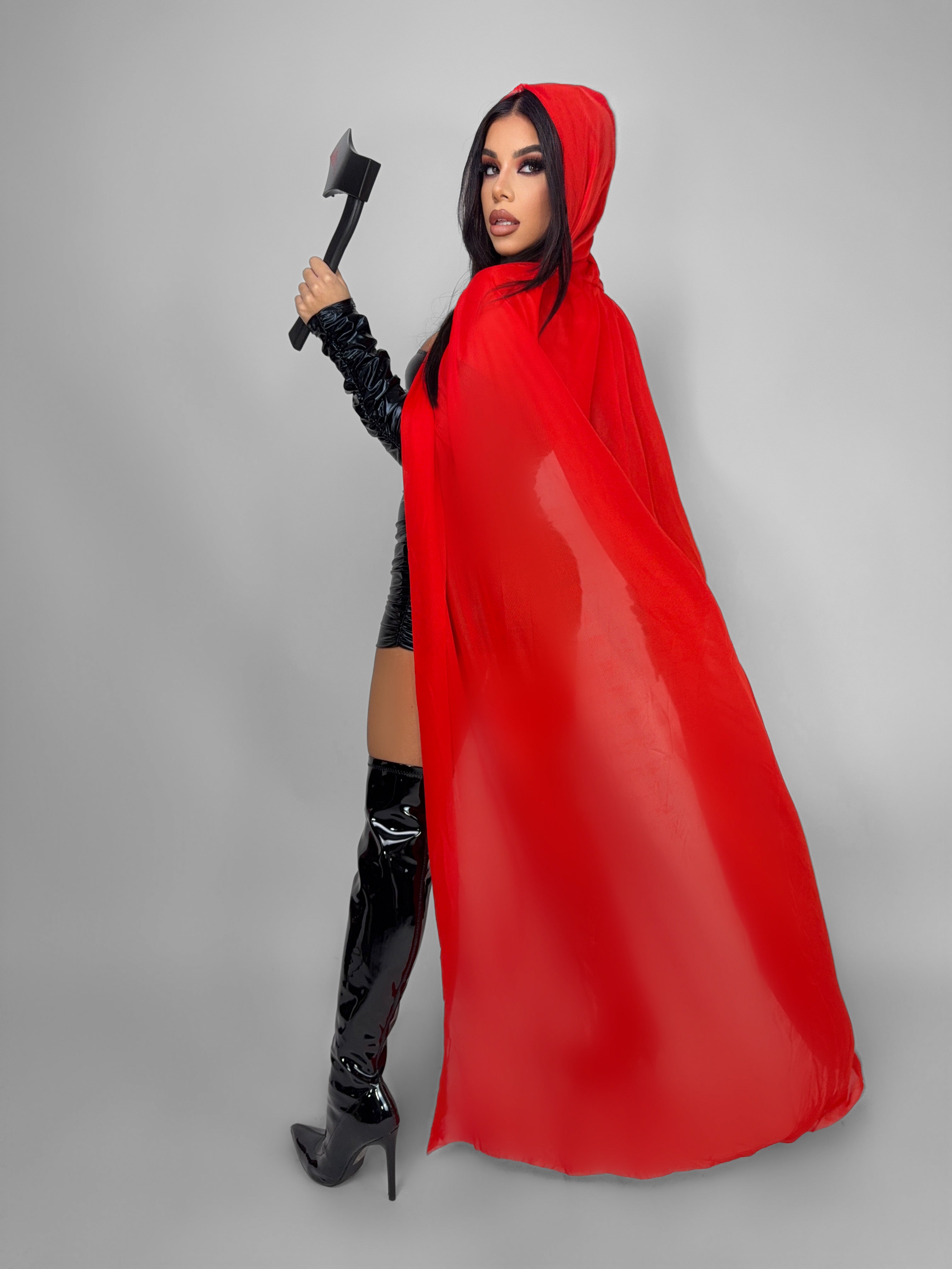 Mantello Hood- Red