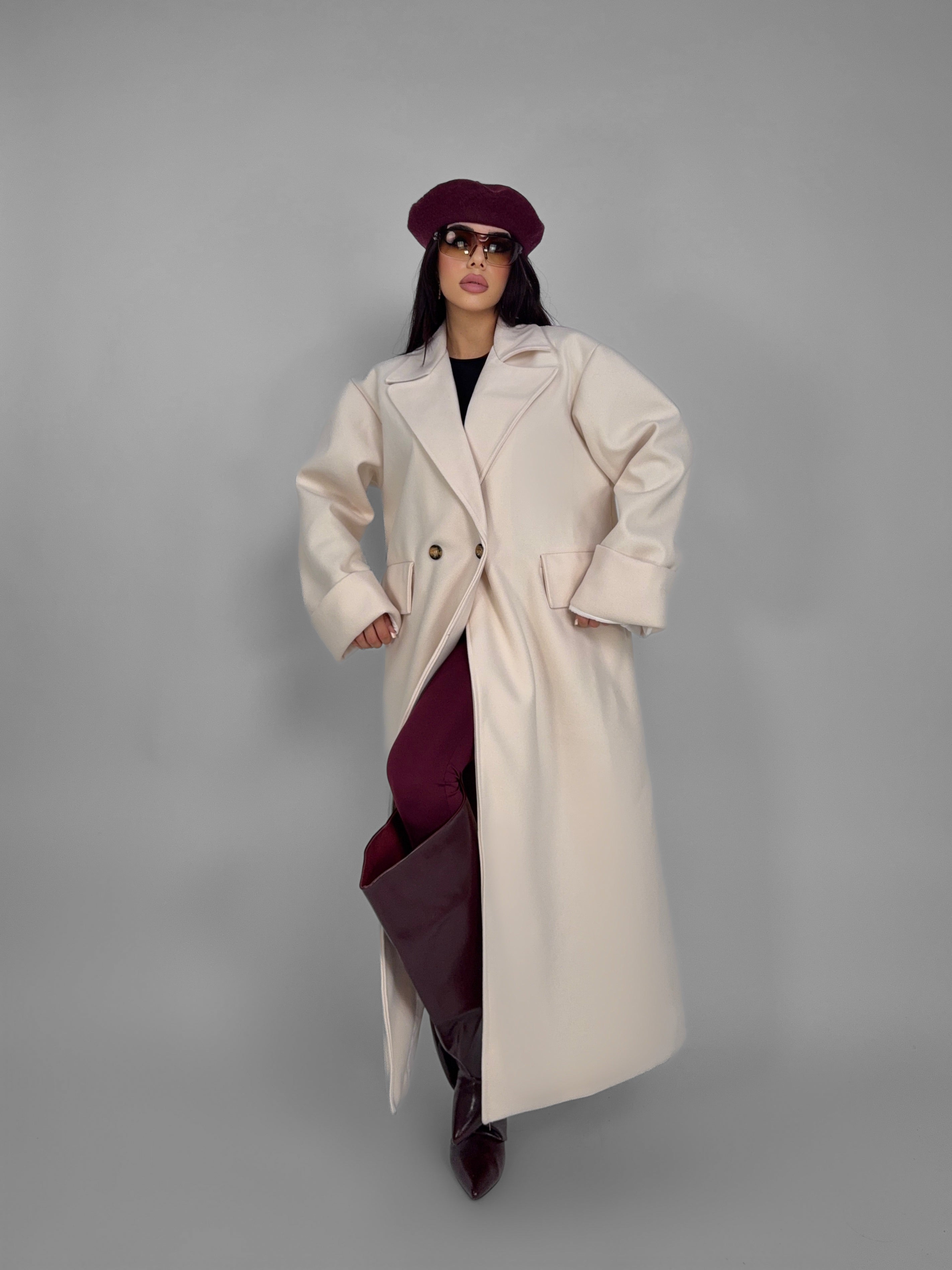 Cappotto Oversize-Panna