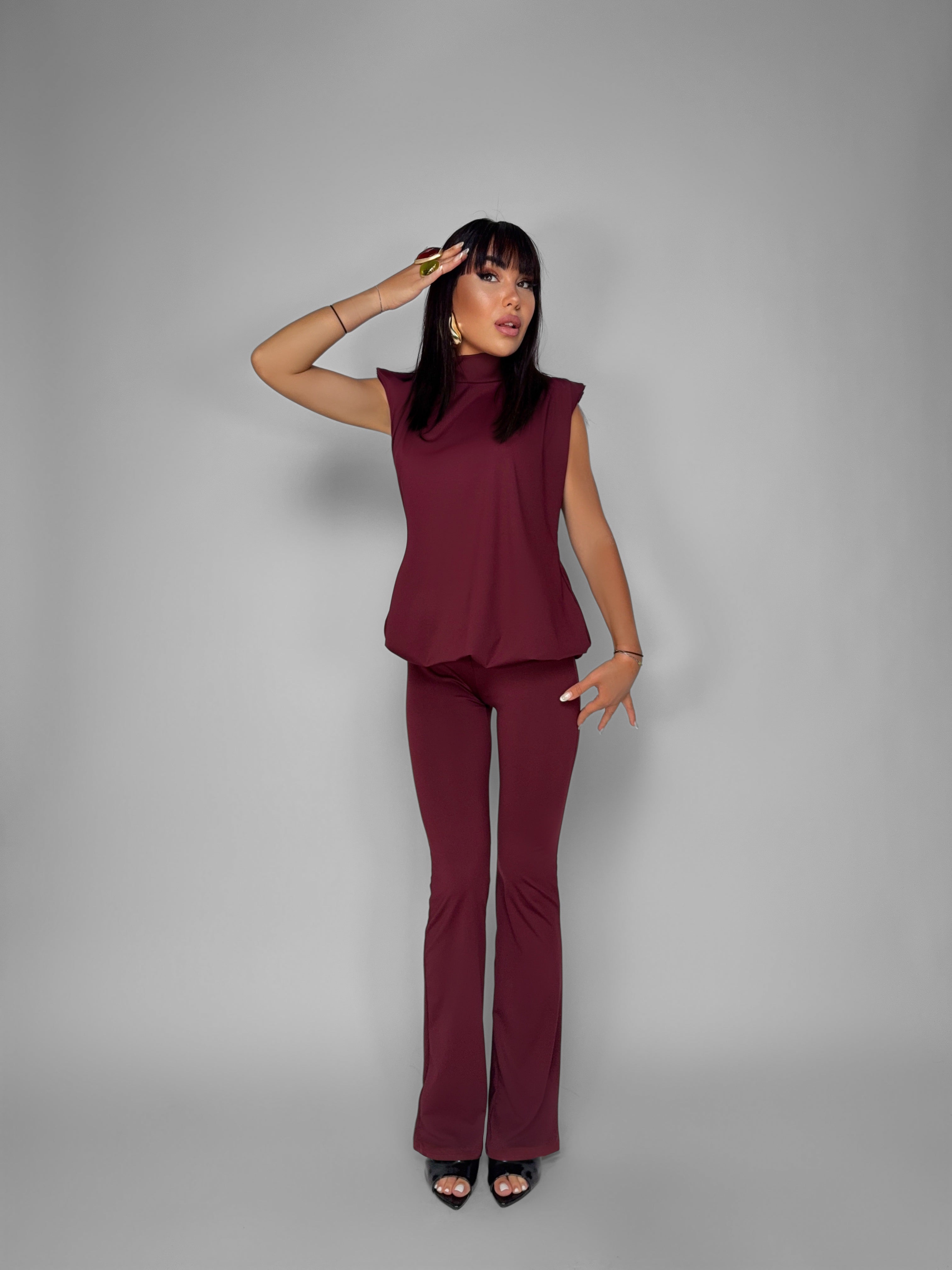 Sleekline Jumpsuit - Cherry Red