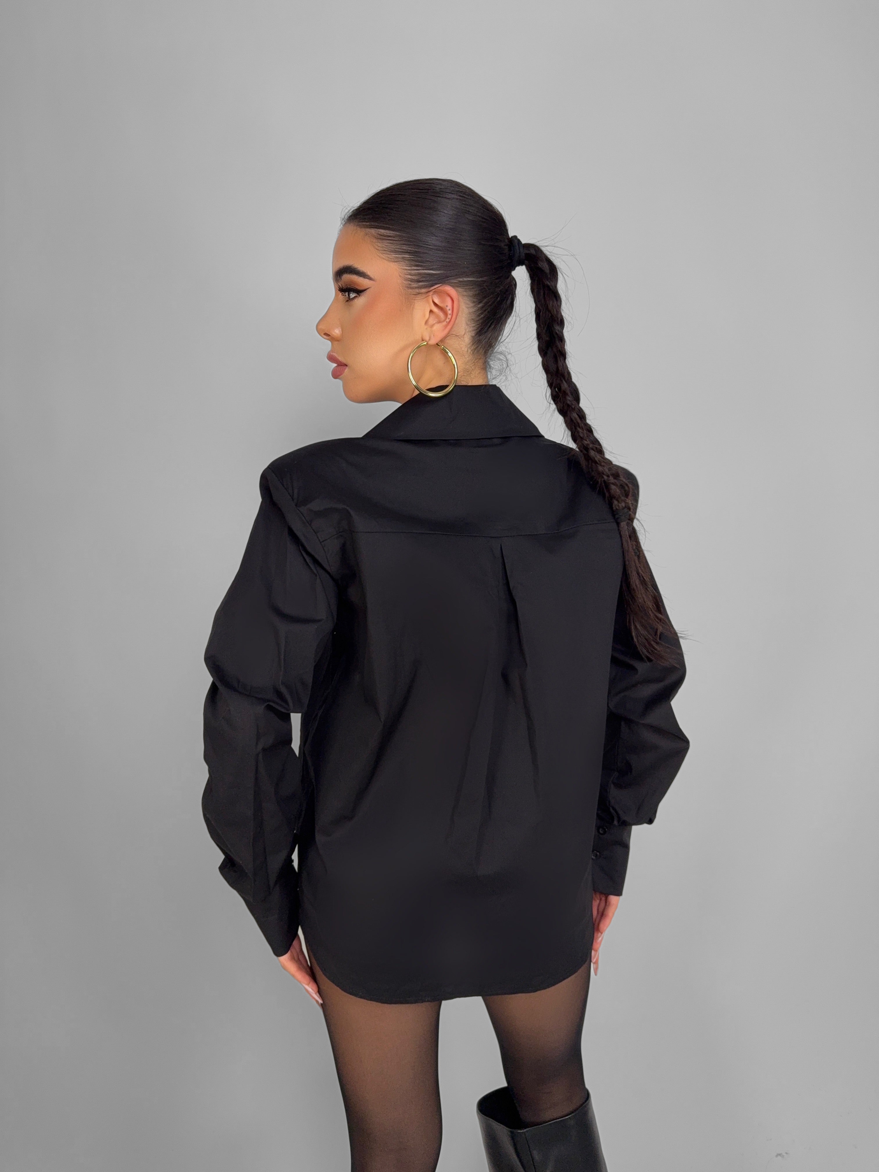 Camicia Mega Shoulder - Black