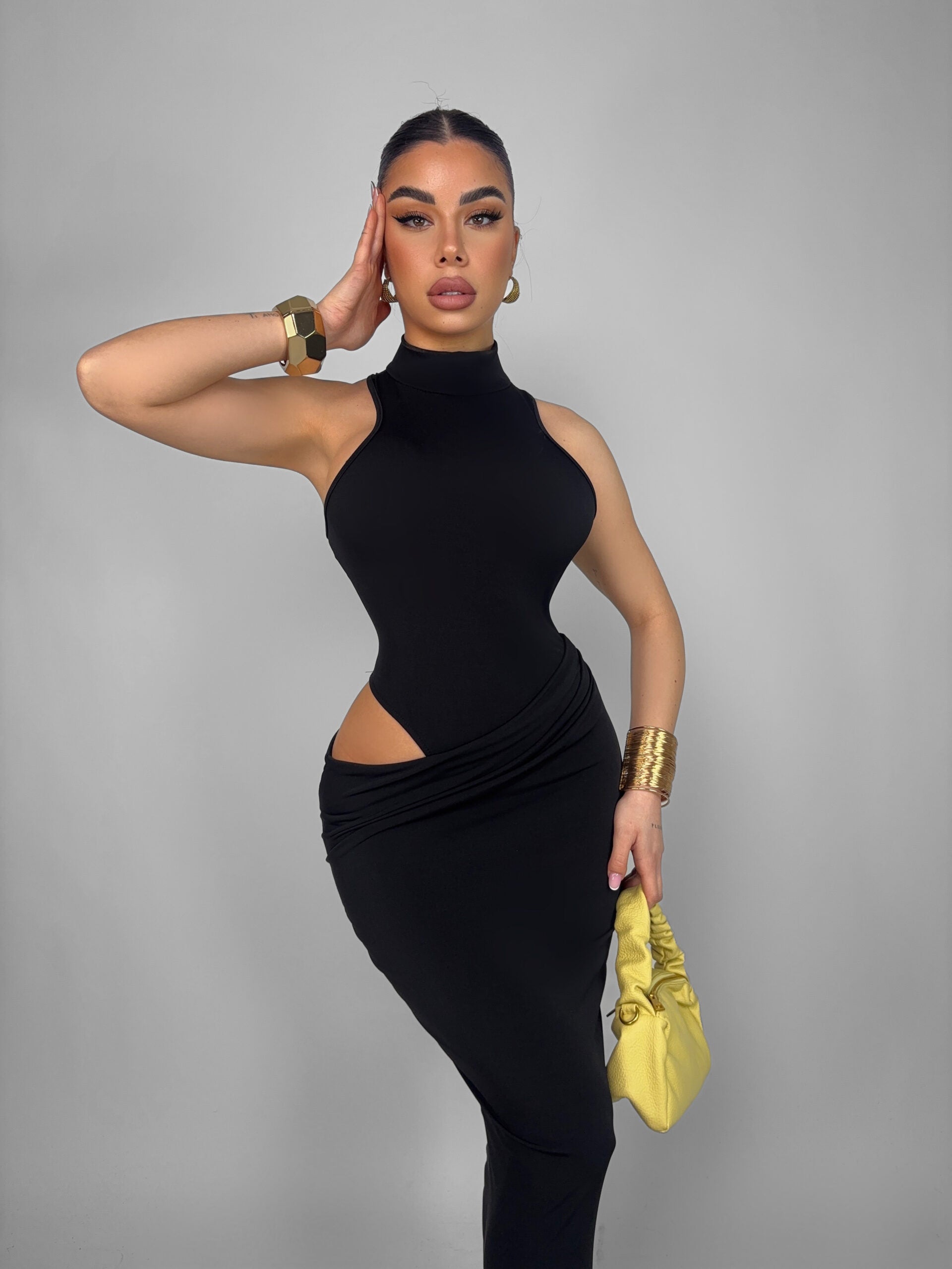 Abito Body Nude - Black