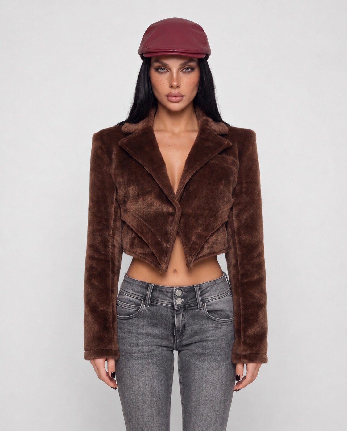 Chaqueta efecto pelo