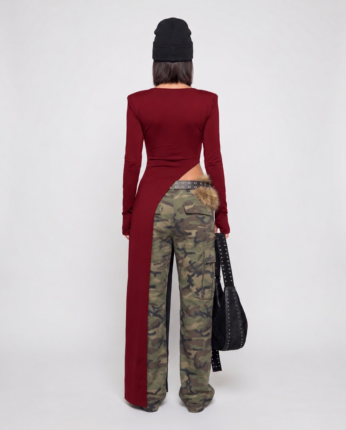 Maglia Dress Knit-Cherry Red