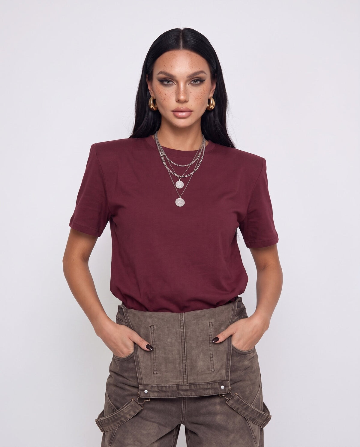 T-Shirt Basic Butterfly - Cherry Red