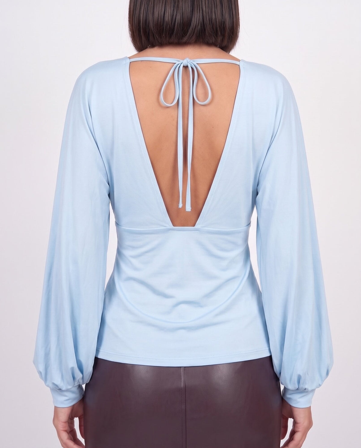 Maglia V Basic-Light Blue