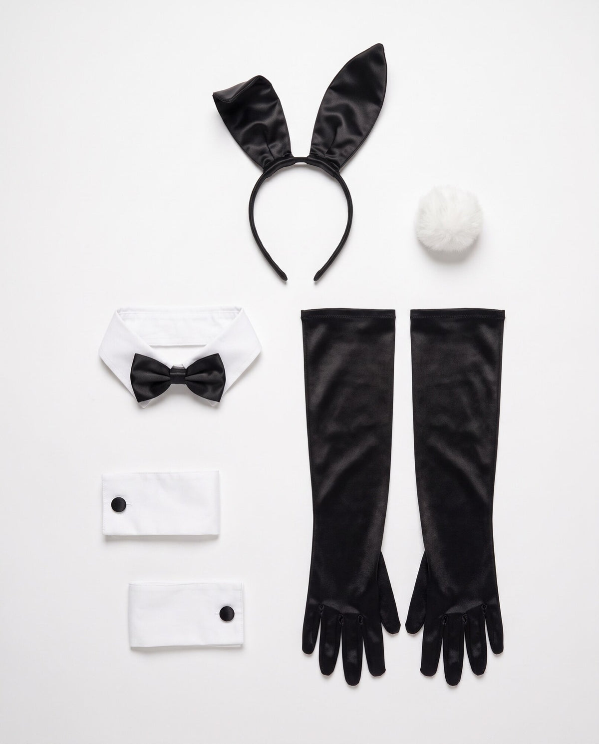 Set Bunny Night Guanti + Collarino + Polsini + Coda + Cerchietto