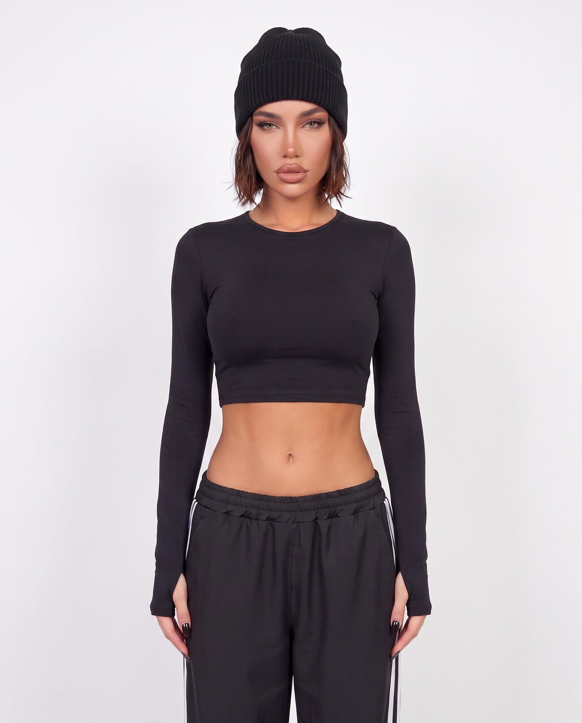 Maglia Crop-Black